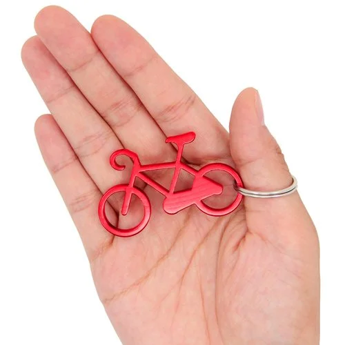 Sleutelhanger met fiets en logo