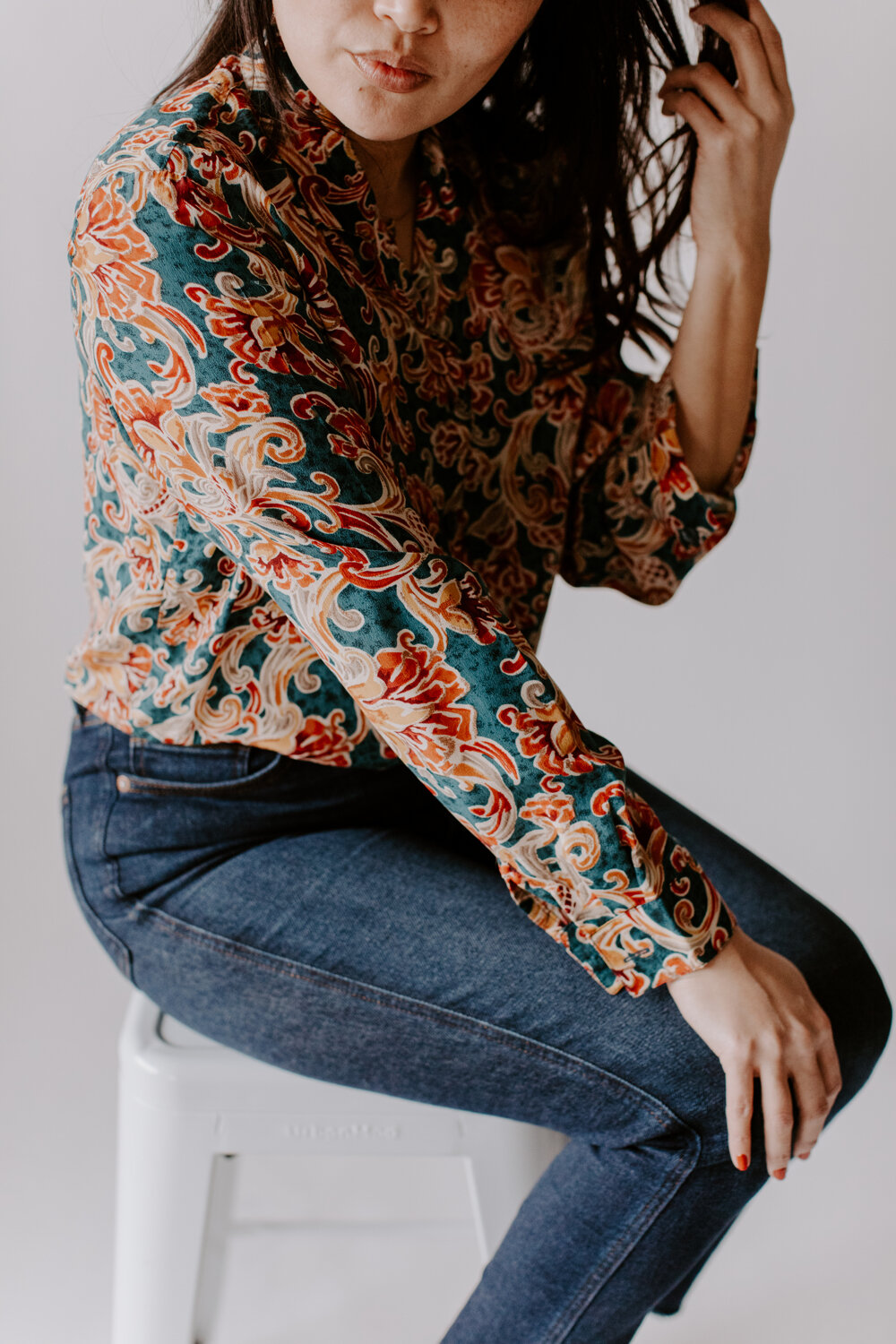 Vintage Silk Ornate Blouse