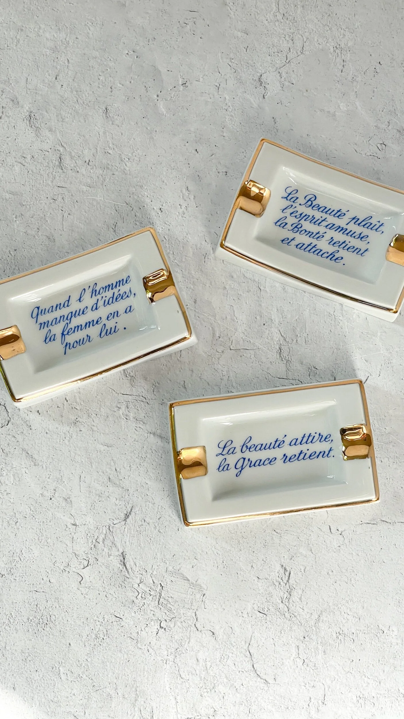 Porcelain French Quote Ashtrays