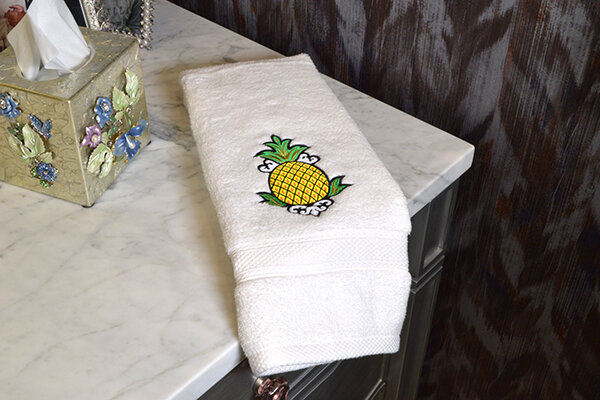 Personalized Luxury Embroidered Hand Towel & Bath Towel Set (Bathroom, –  Too Stinkin' Cute