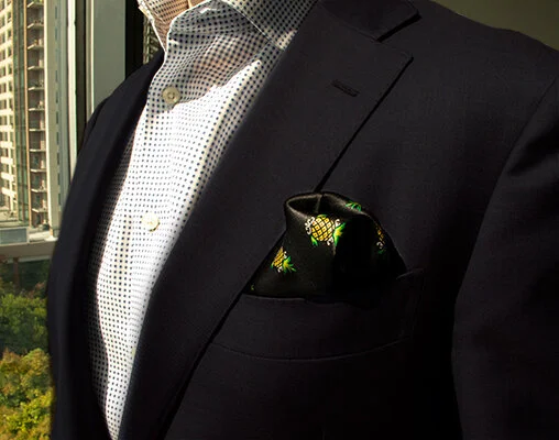 SILK POCKET SQUARE: STAYPINEAPPLE