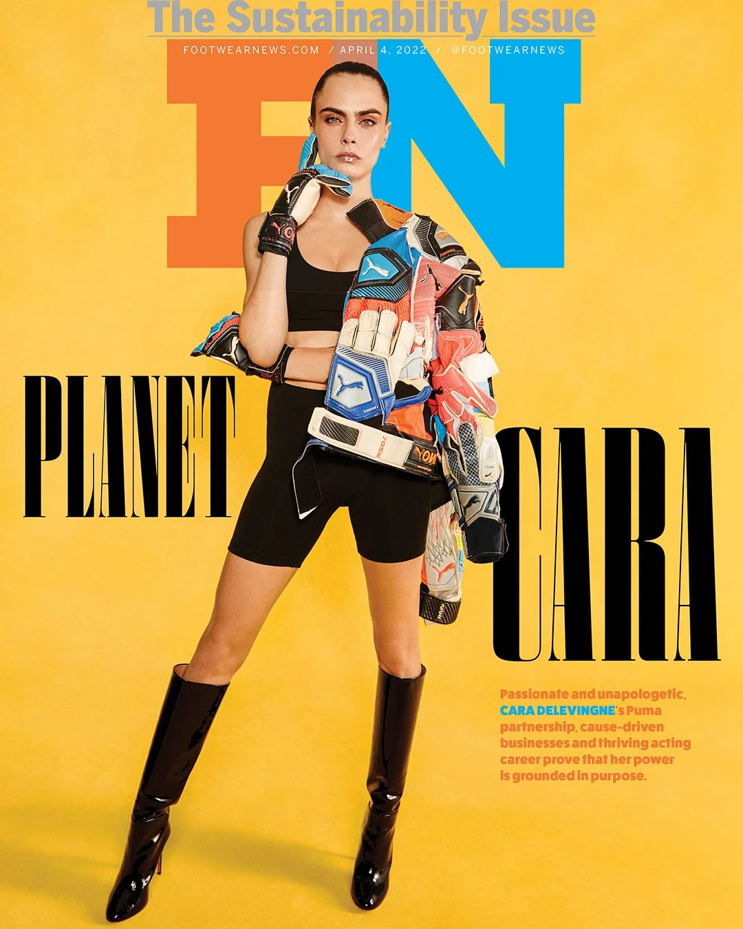 Cara Delevingne - Footwear News April 2022