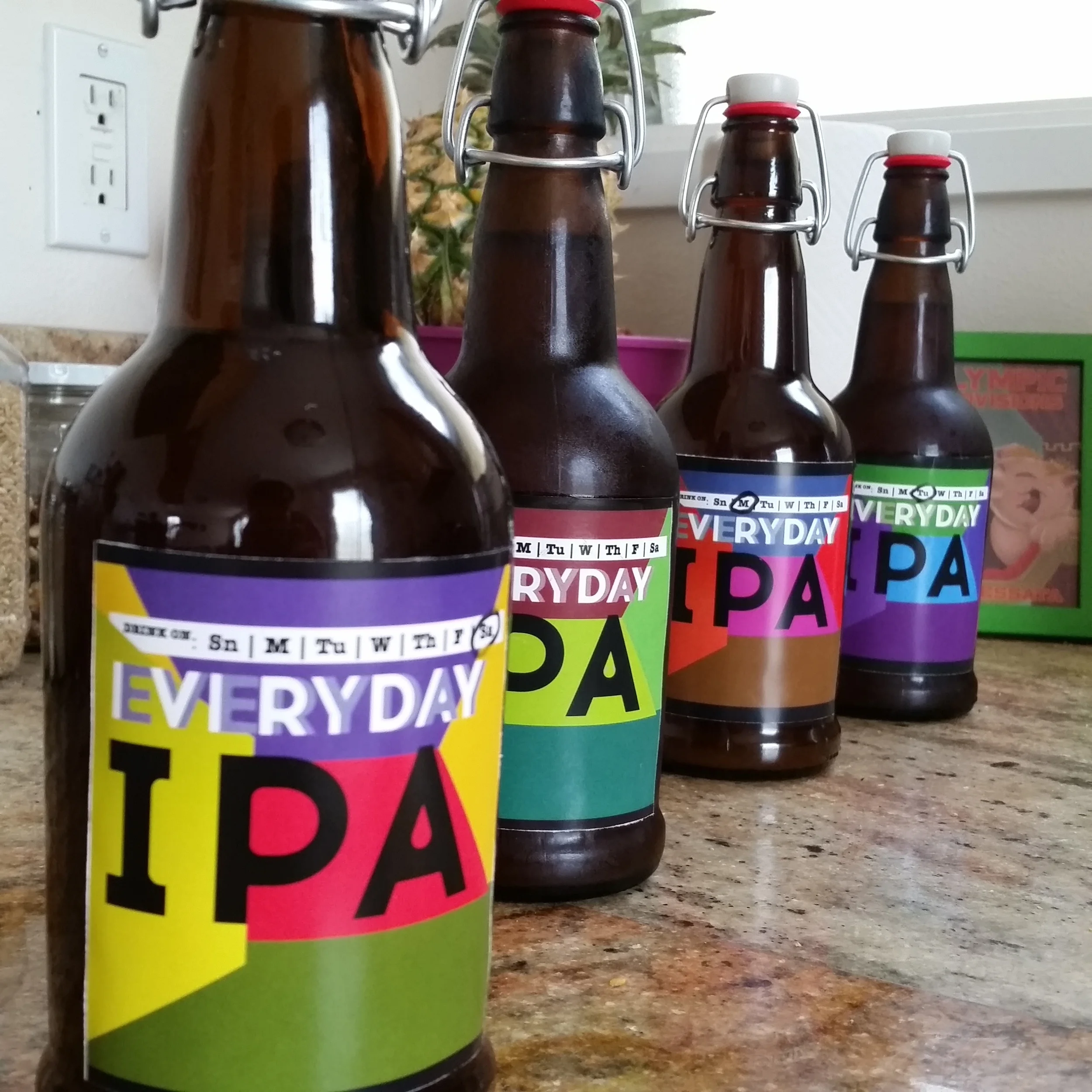I chose only 4 color schemes to go with. The other beers I went a completely different route. 