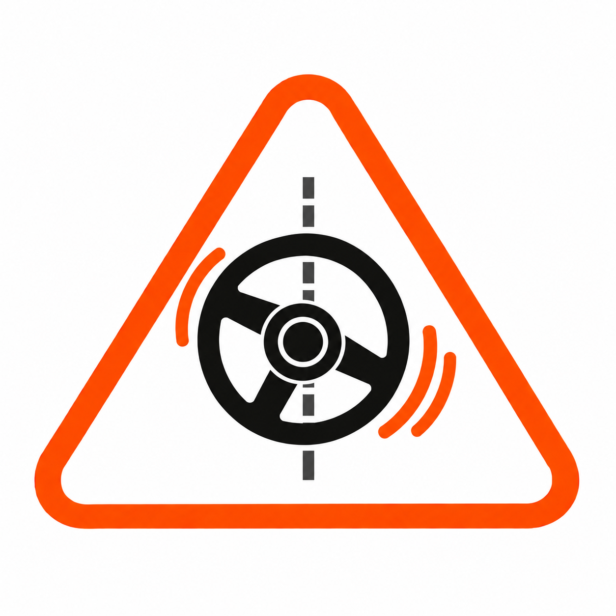 Steering wheel not straight while driving, a common sign the vehicle may need a wheel alignment