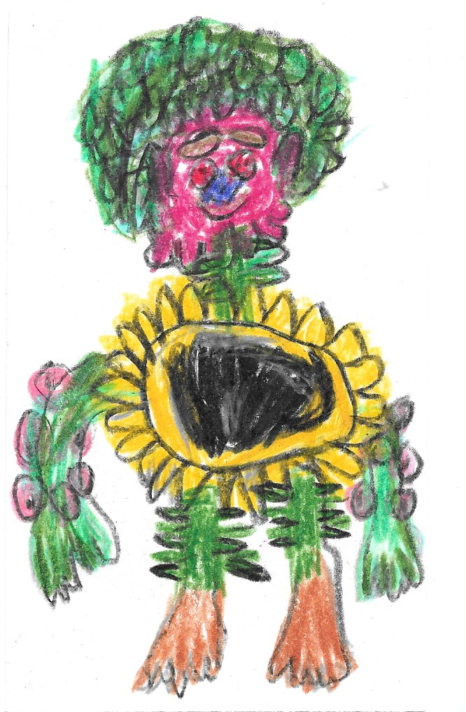 Flower person sketch