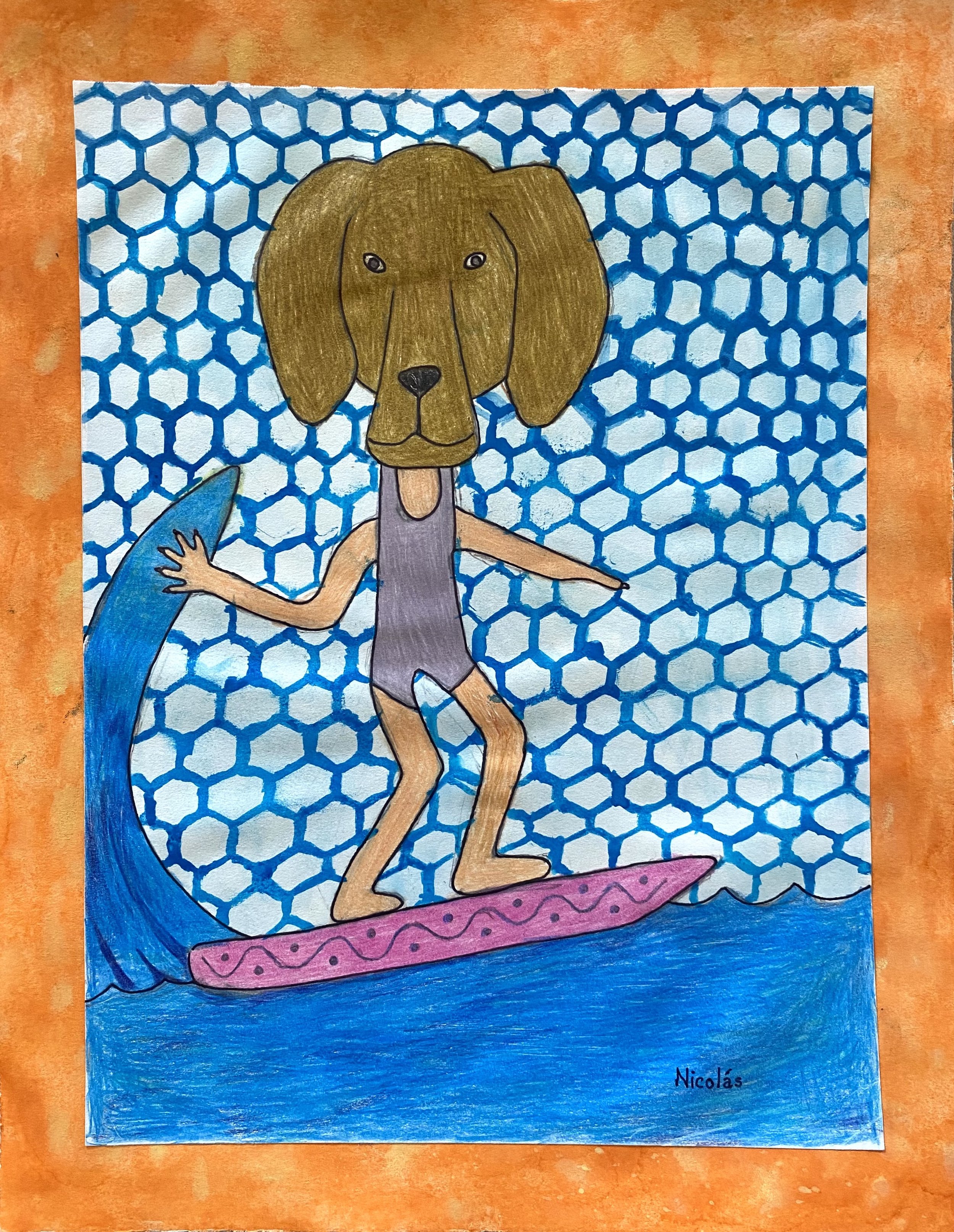 Human Dog and Surfboard, 2022