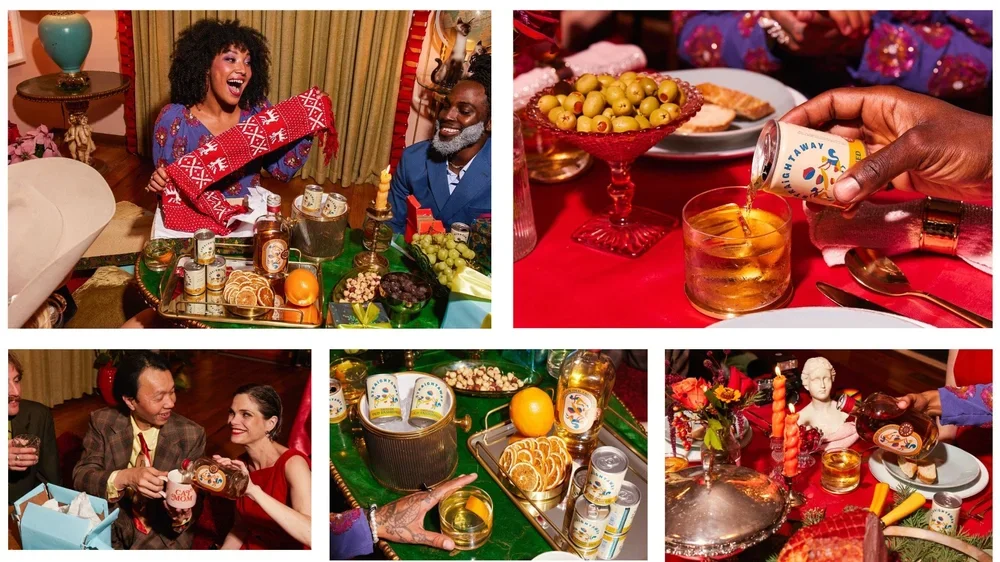 Commercial lifestyle campaign featuring people, food and beverages with makeup by Terri Lodge