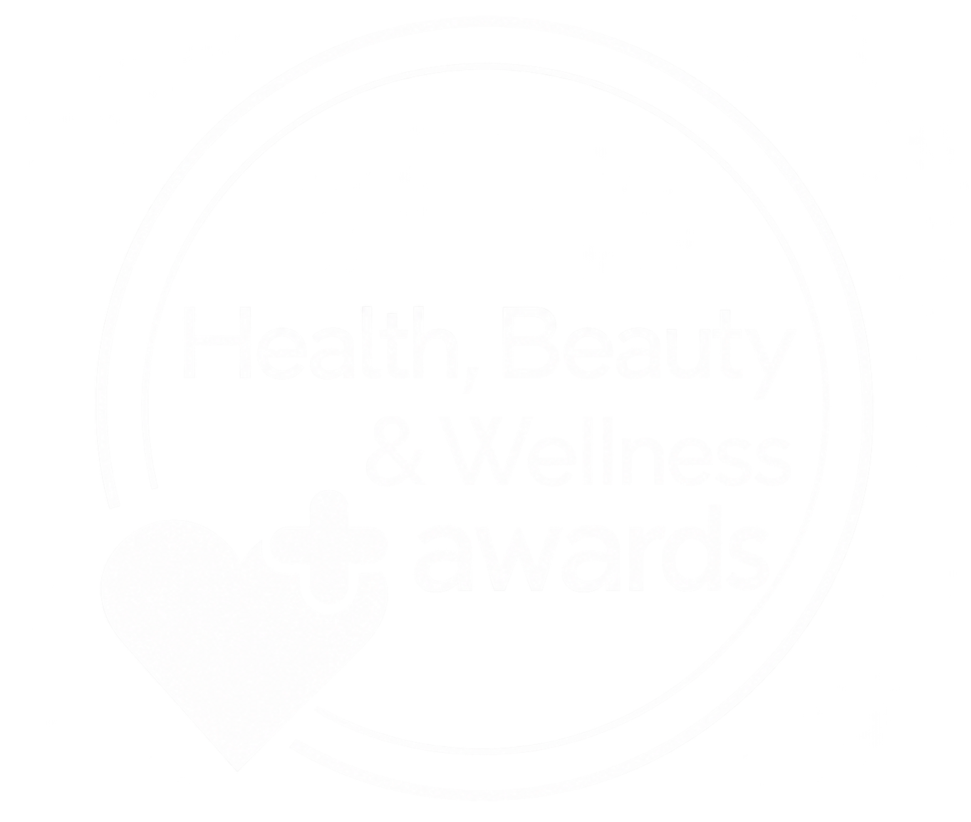 A circular emblem with the text 'Health, Beauty & Wellness Awards' and a heart shape with a puzzle piece on it.