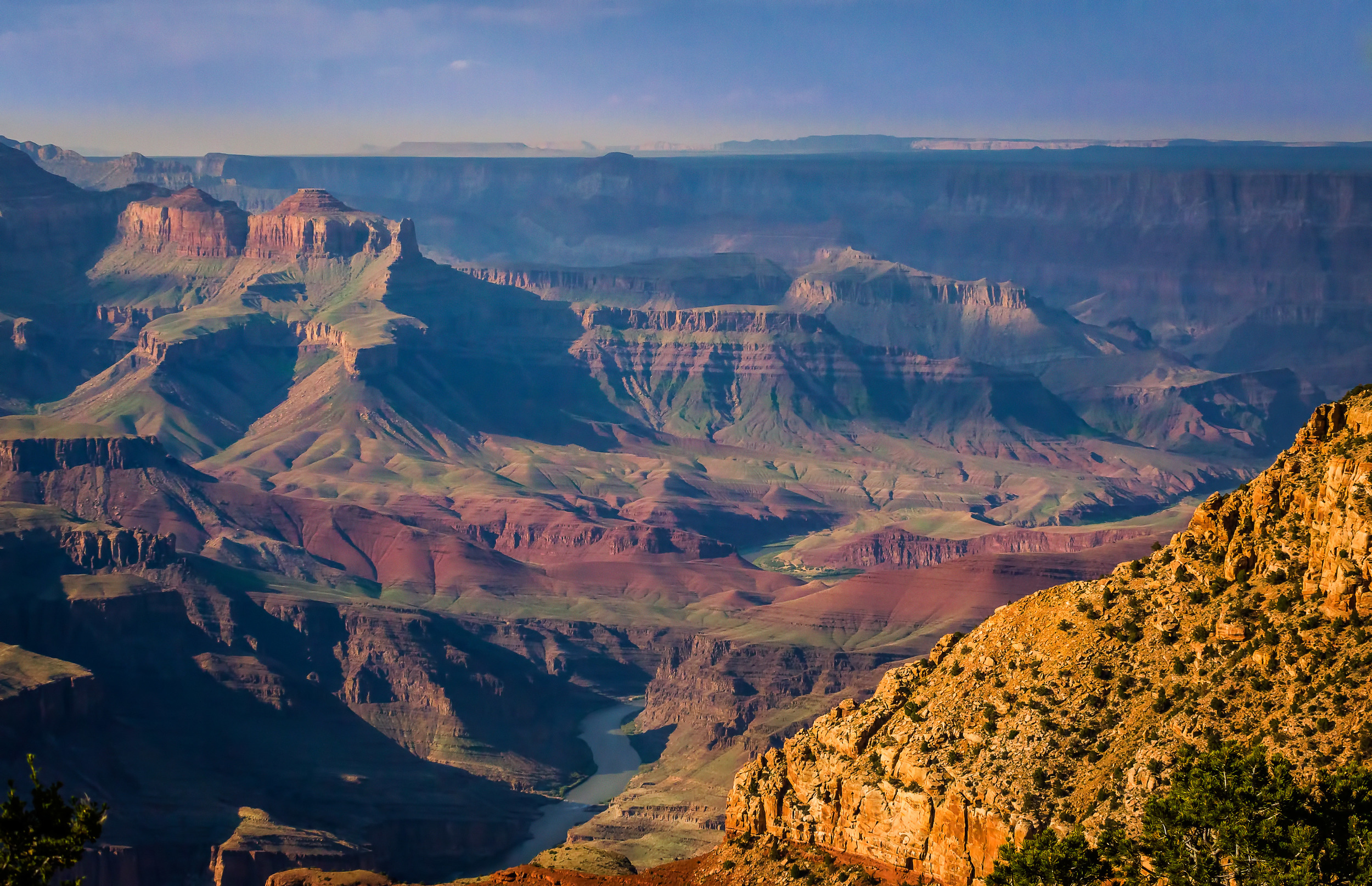 Grand Canyon South Rim With A View Of Colorado River