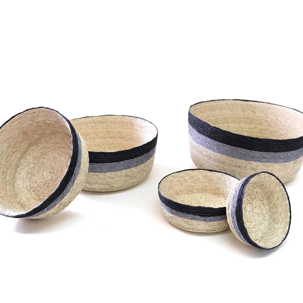 Canasta Redonda  - DUO Negro + Plata