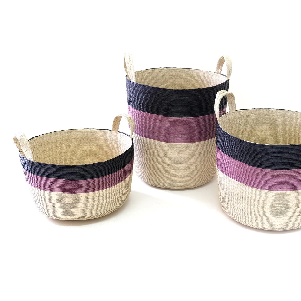 Tambo con asas - DUO Negro + Bugambilia