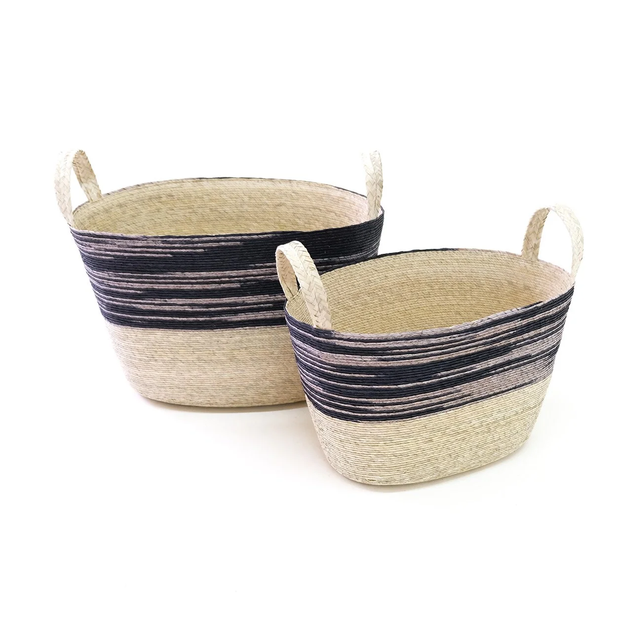 Canasta Ovalada de Piso - Zebra Negro