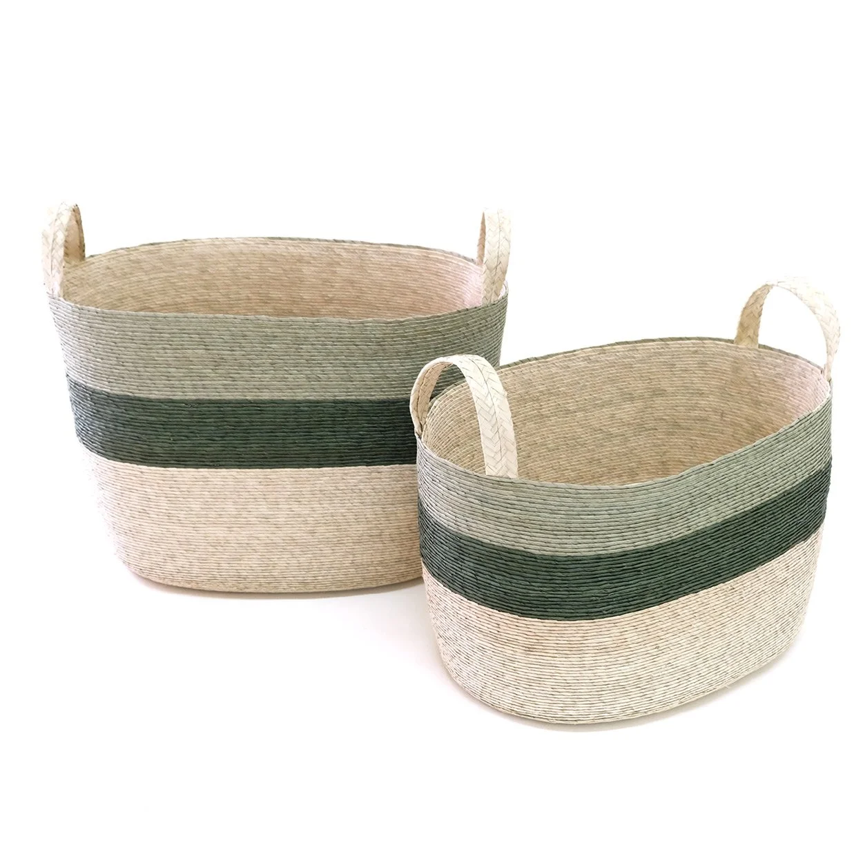 Canasta Ovalada de Piso - DUO Agave + Cactus