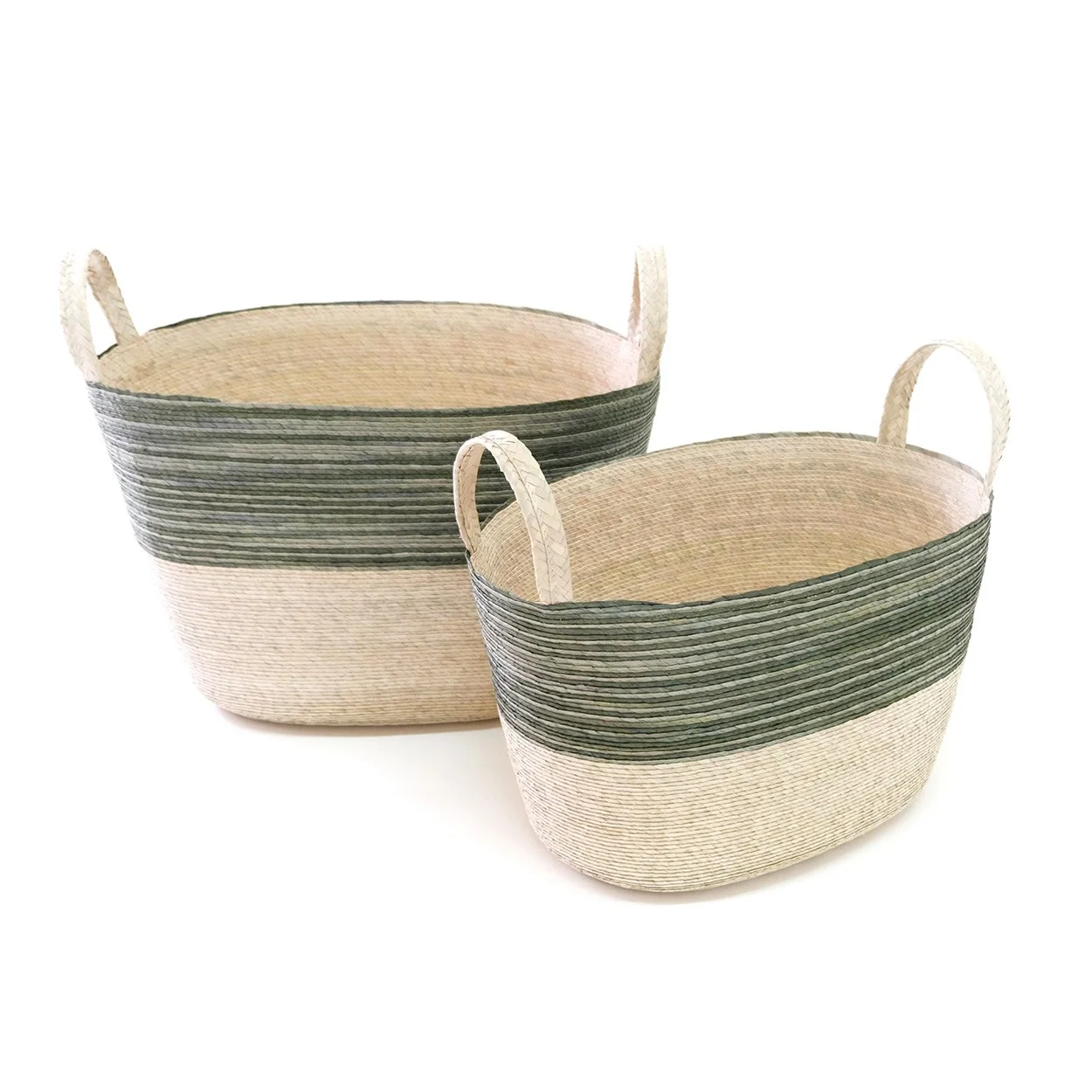 Canasta Ovalada de Piso - Zebra Cactus