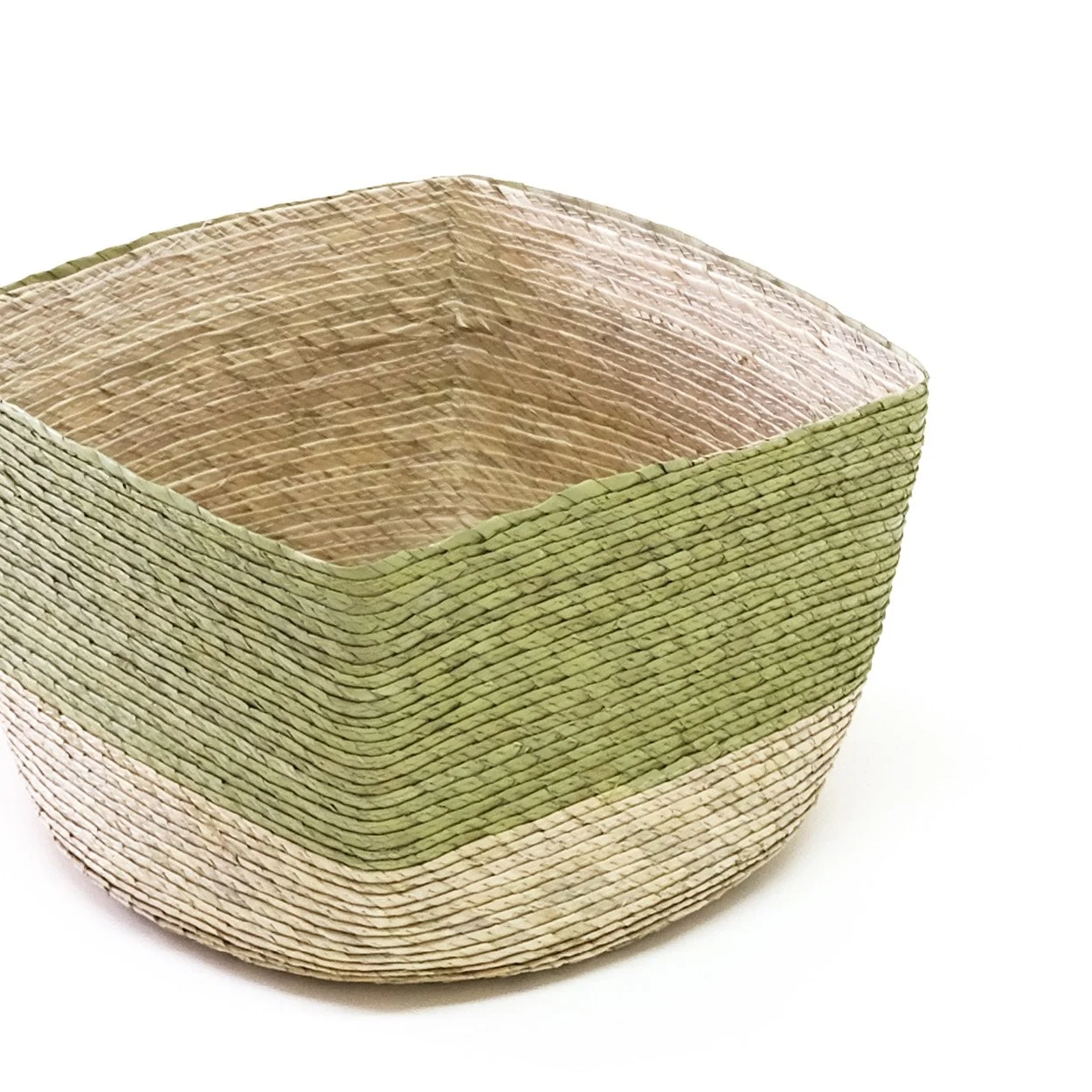 Small Square Basket - Pistache