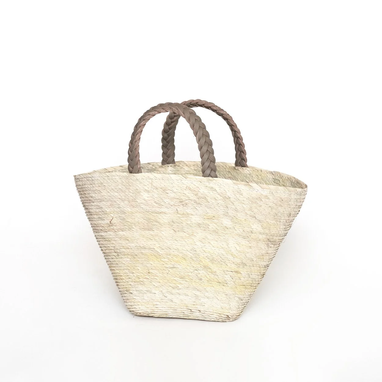 Small Tote - Braided Taupe Leather Handles