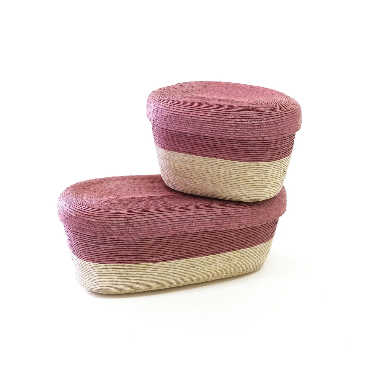 Small Oval Storage Basket with Lid - Clavel