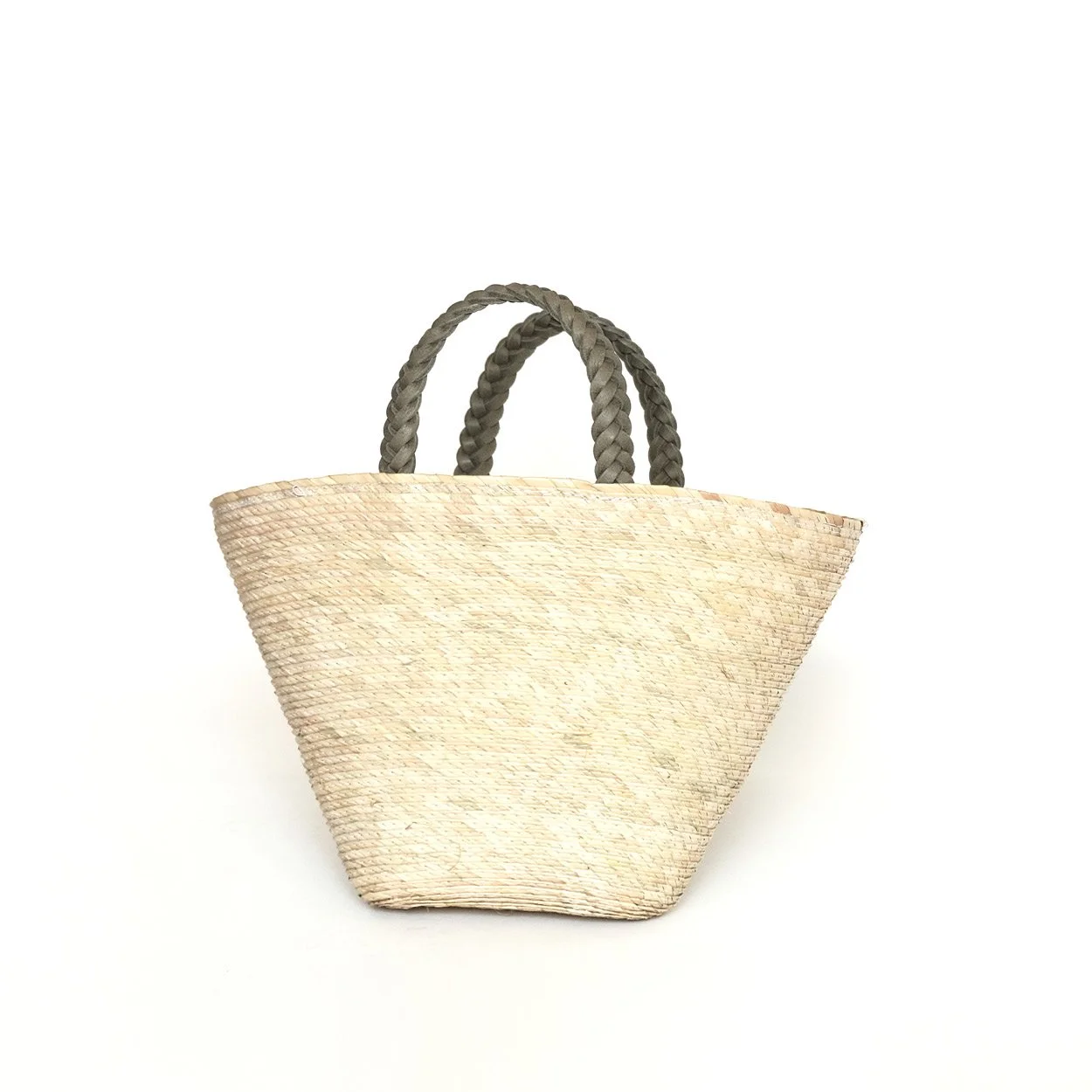 Small Tote - Braided Olive Leather Handles