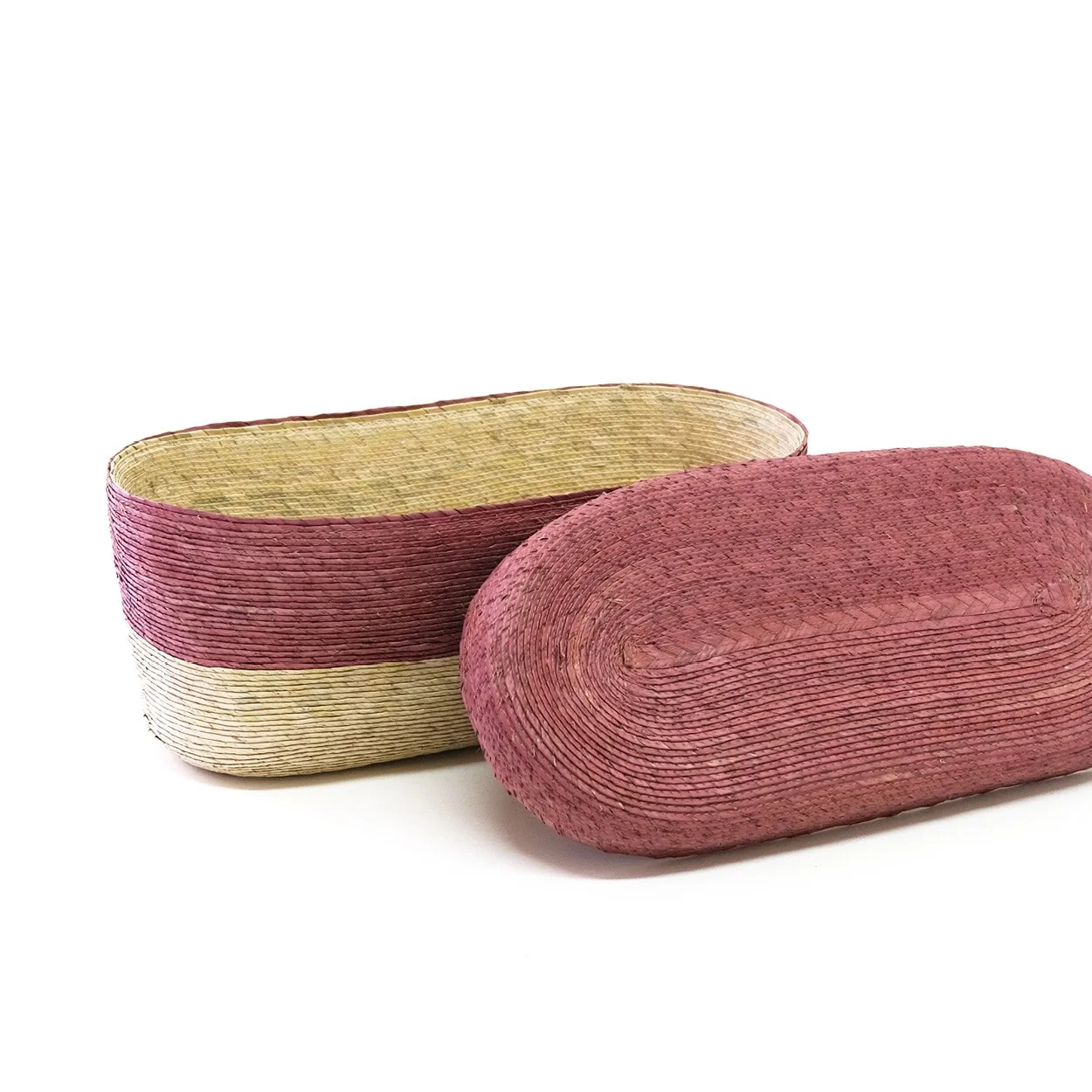 Large Oval Storage Basket with Lid - Clavel