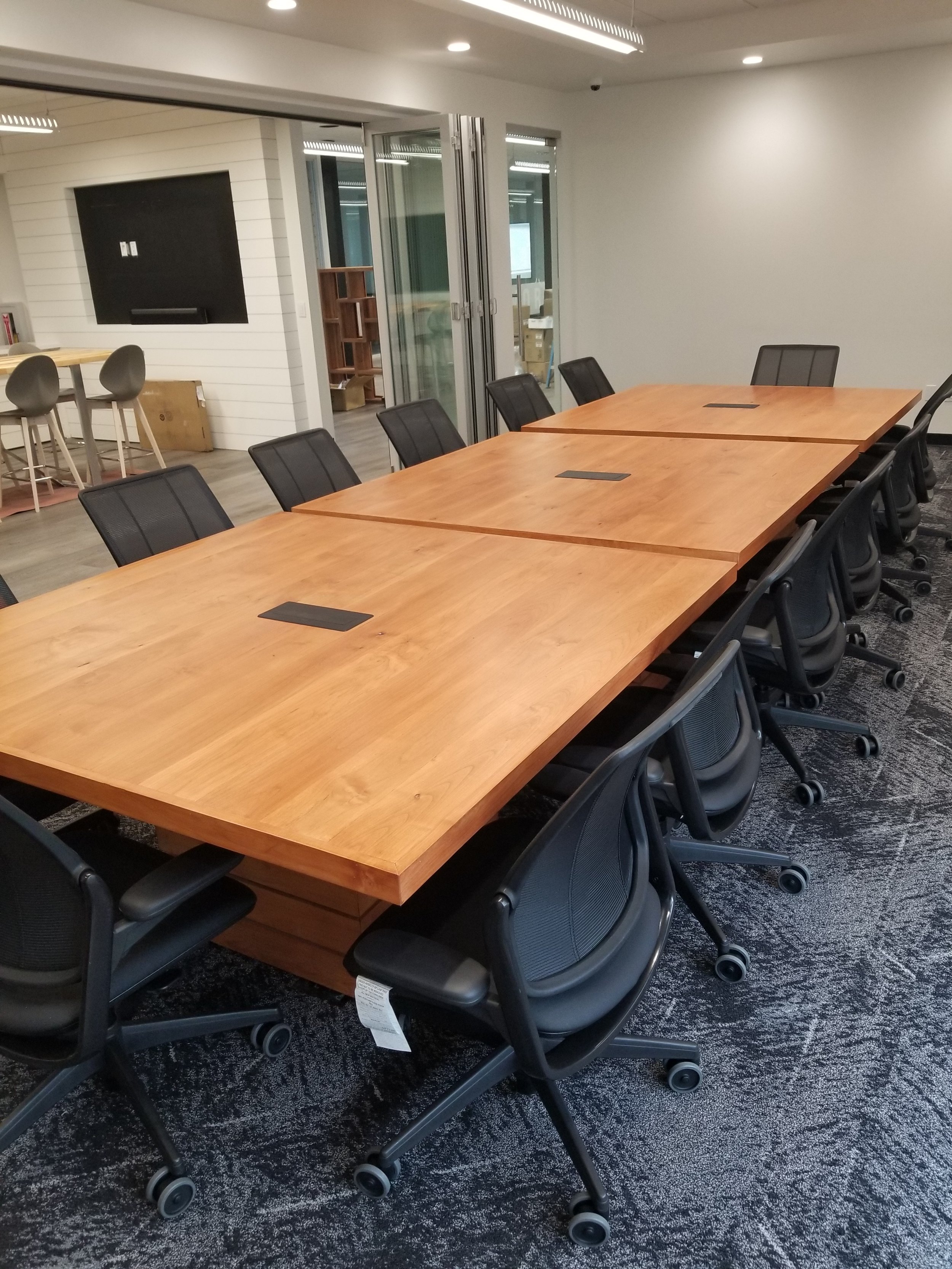 3 section conference table