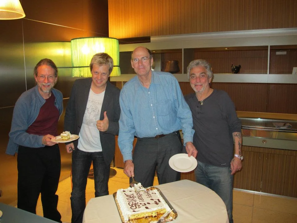 JT's bday w/ Jimmy Johnson, James Taylor, Steve Gadd; Italian quartet tour 2012