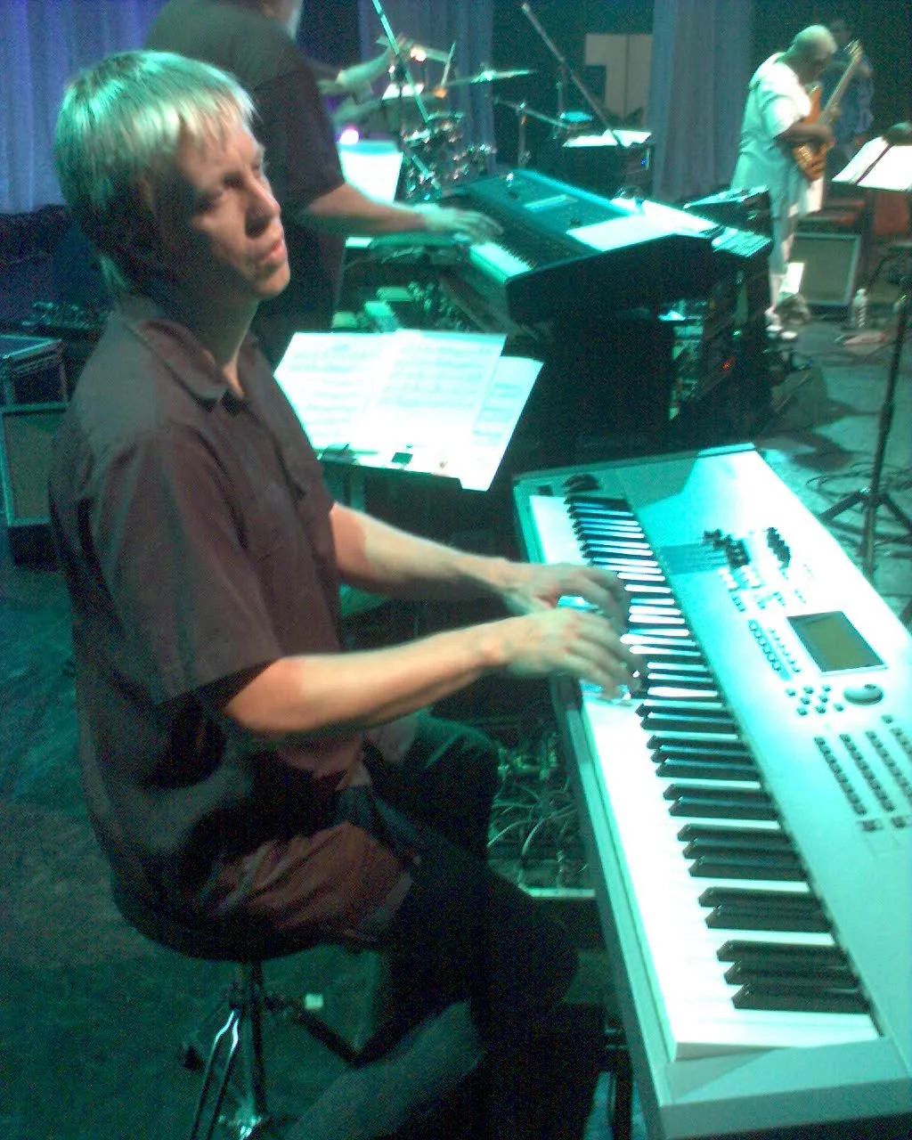rehearsing for the royal family of Thailand, 2007 (Abe Laboriel in bg)