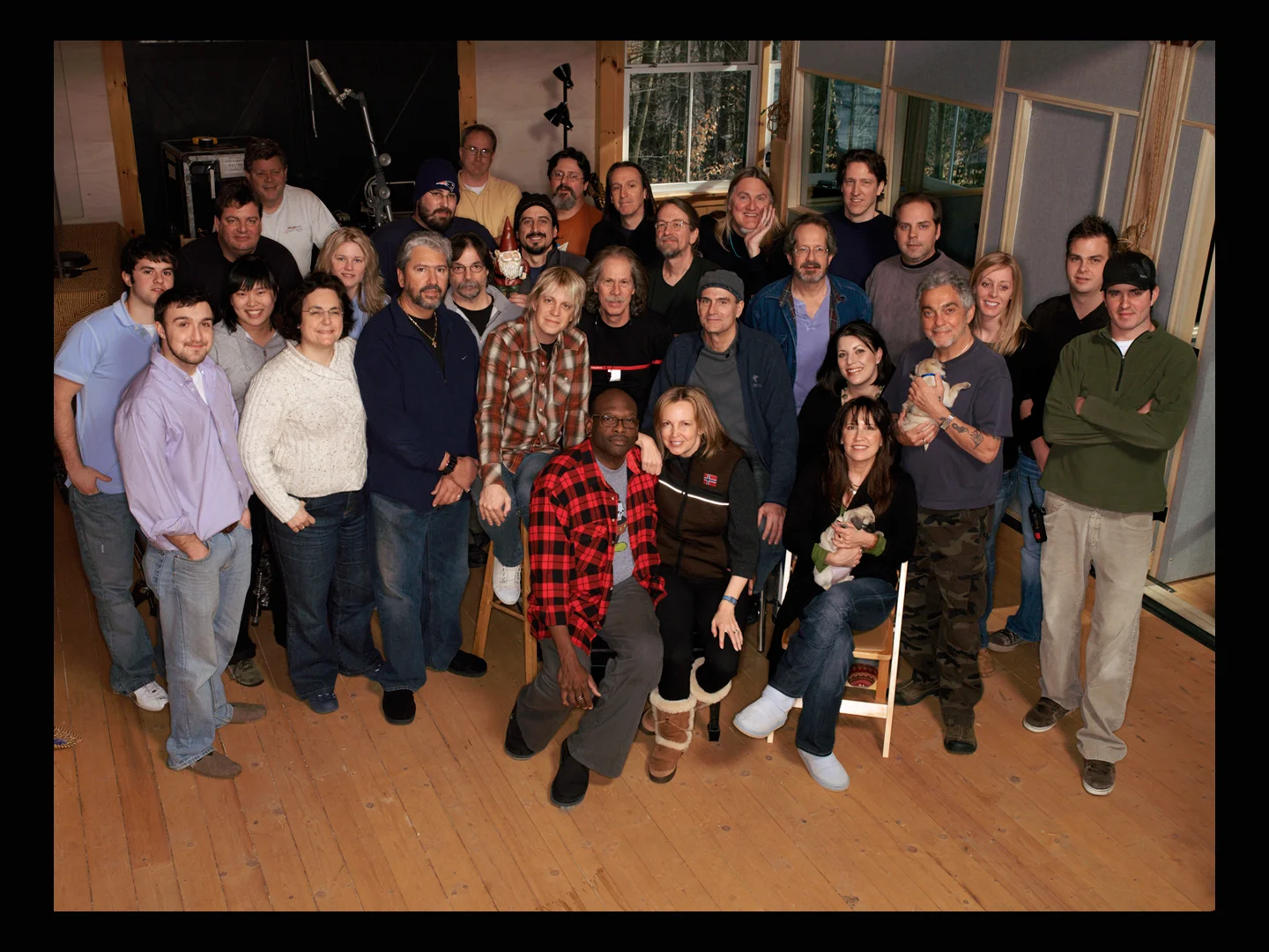 the whole James Taylor camp during the making of "Covers", 2008, "The Barn" Lenox, Mass