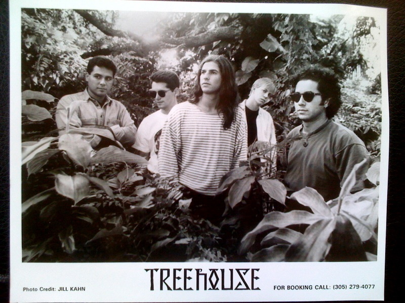 w/ Miami band "Treehouse", promo shot for "Listen To Reason" CD, 1994 (w/ Carl Roa, Dan Pinder, Sam Jaffe & Scott Garapolo