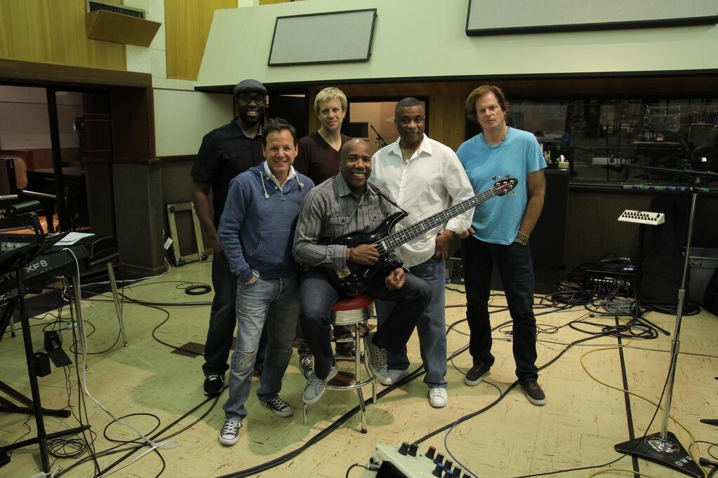 making Nathan East's solo debut @ Ocean Way, 2013 w/ Tim Carmon, Chris Gero, Nathan, Ricky Lawson, Michael Thompson