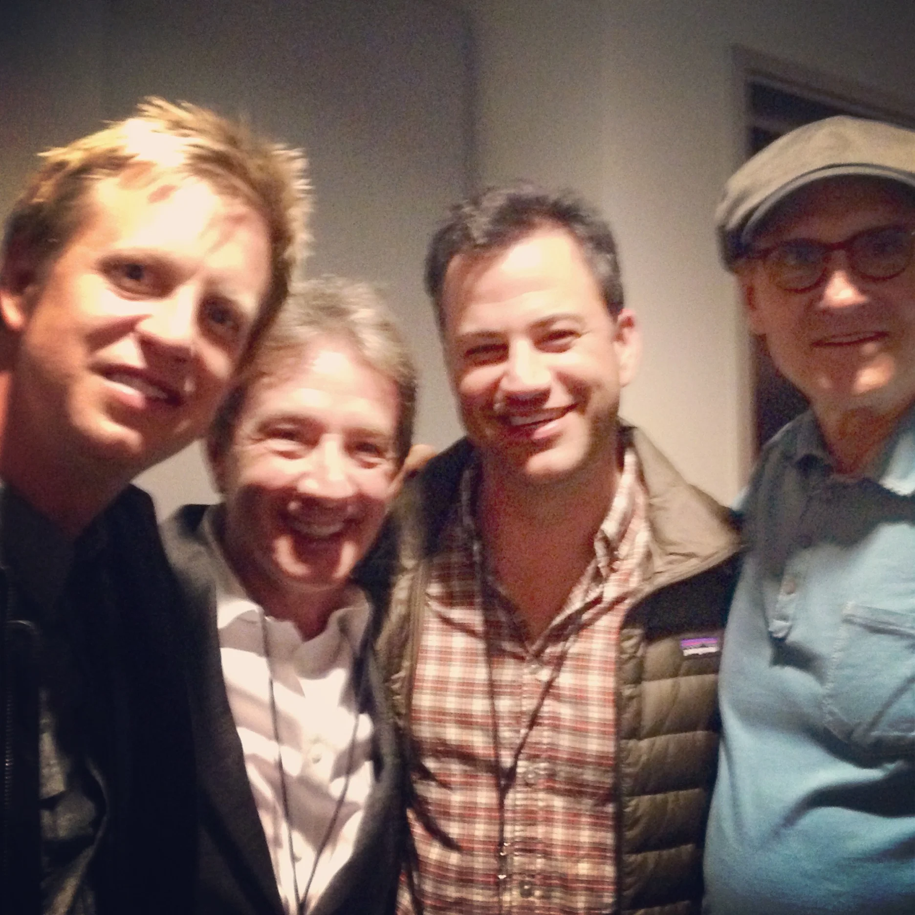 w/ my 3 bosses Martin Short, Jimmy Kimmel & James Taylor @ JT Hollywood Bowl show May 2014