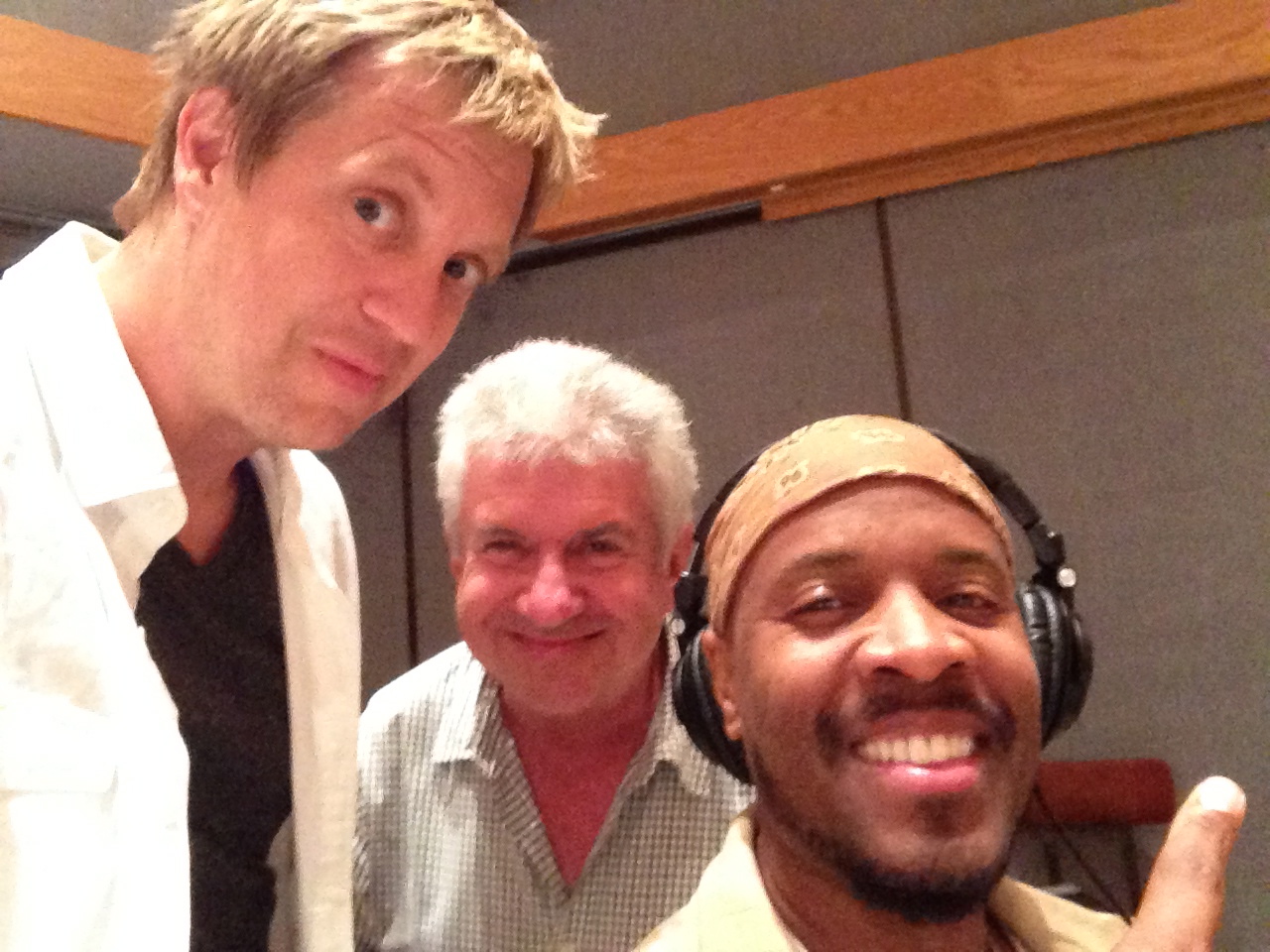w/ keyboard masters Tom Ranier & Michael Bearden, Capitol Records Emmy pre record day, 2014