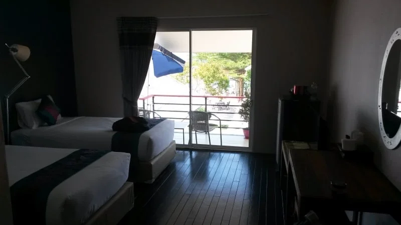 Aufgrund der vielen "Haustiere"bat ich um ein besseres Zimmer und bekam dann das hier mit Balkon mit Meerblick :D