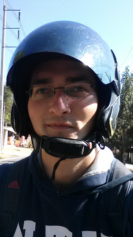 Selfie beim Roller Fahren
