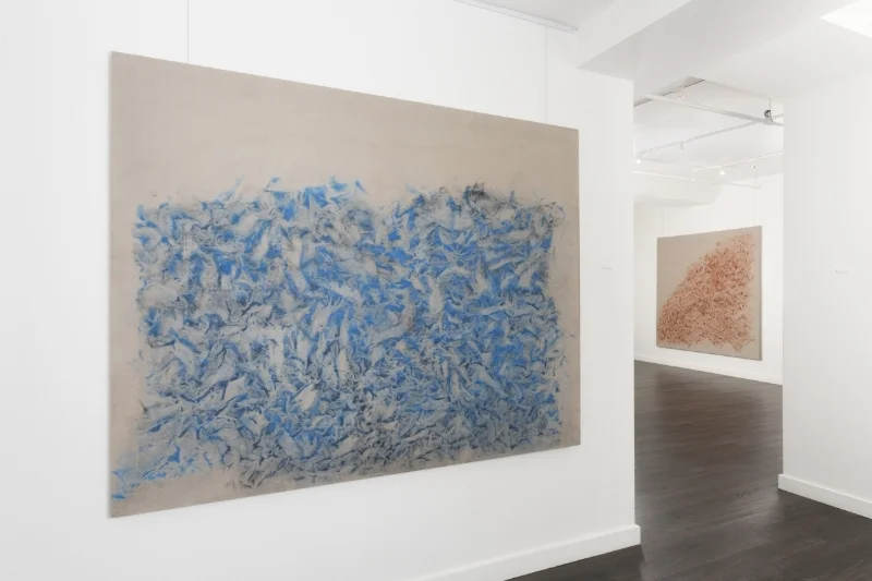 "Earth" Series/ Left #1314-2014 (76"x 60") "Earth" Series/ Right #1313-2014 (78"x 78") Oil, pigment, alkyd, wax on canvas
