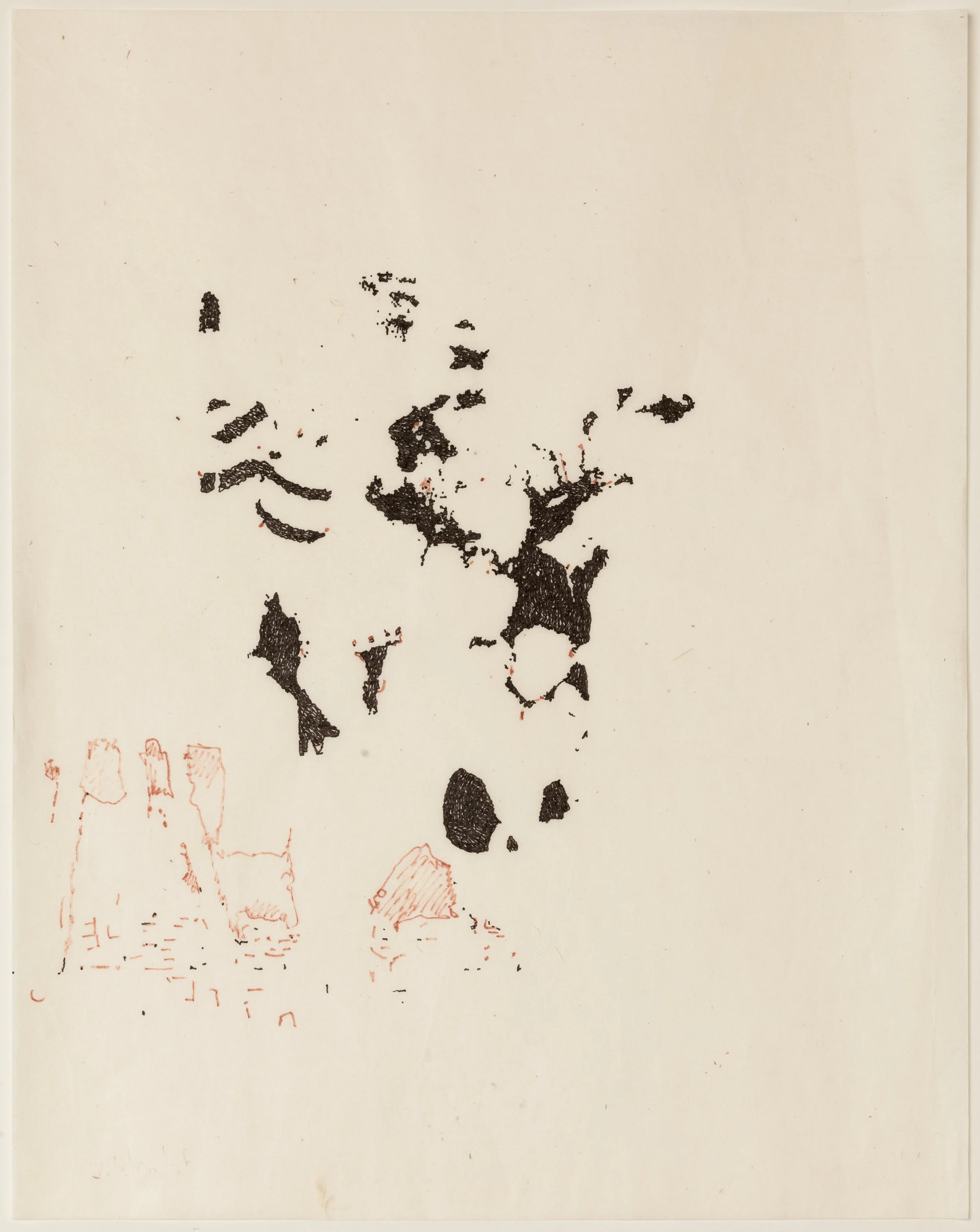 “Très Riches Heures - January" 2015 Chinese Ink and Indian Ink on Rives Paper Dimension: 10"1/2 x 8"1/4 — 27 x 21 cm