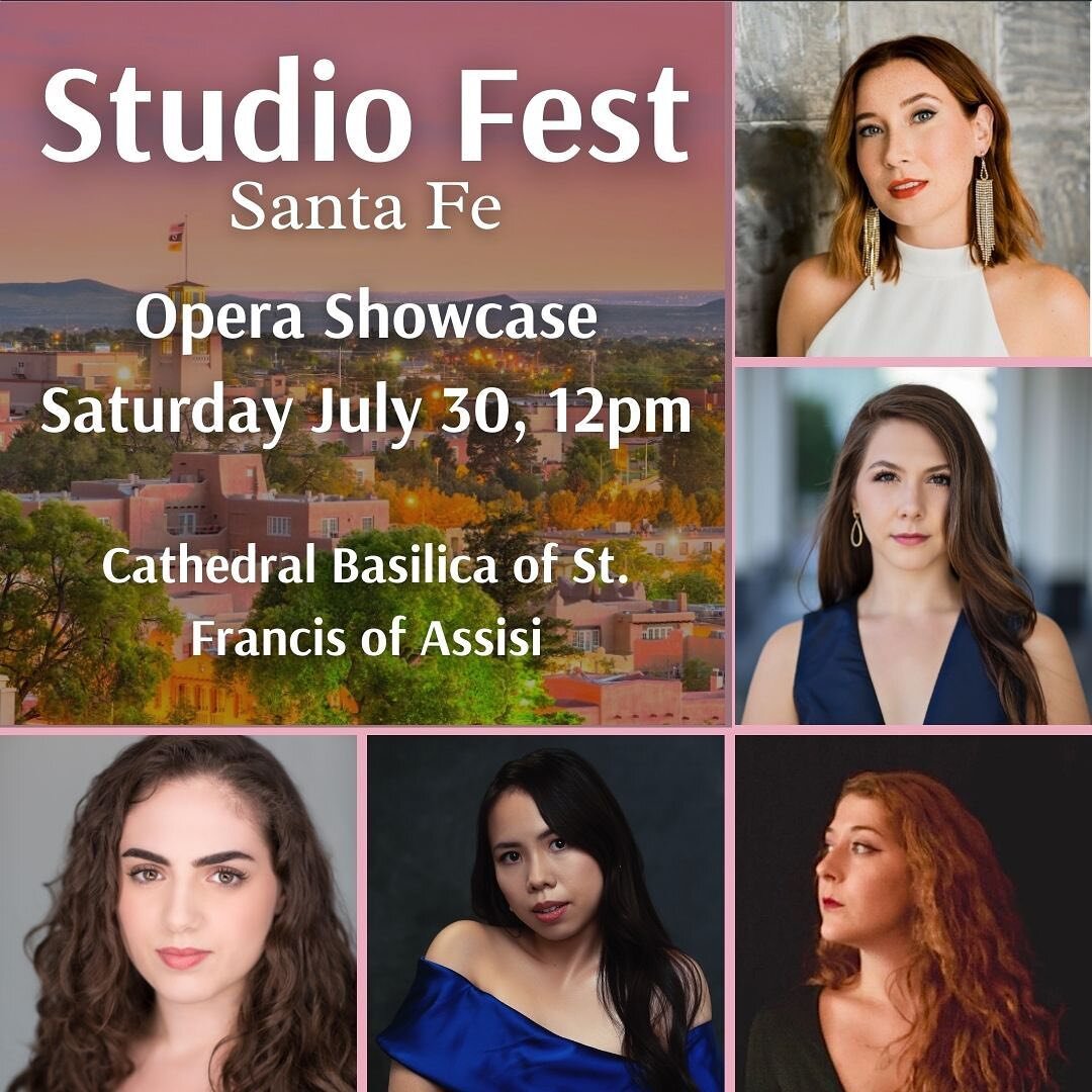 Tomorrow&rsquo;s the day! Come on out for a very fun musical showcase at the Cathedral! July 30, 12-1pm. 

#santafe #livemusic #opera #studiofestsantafe