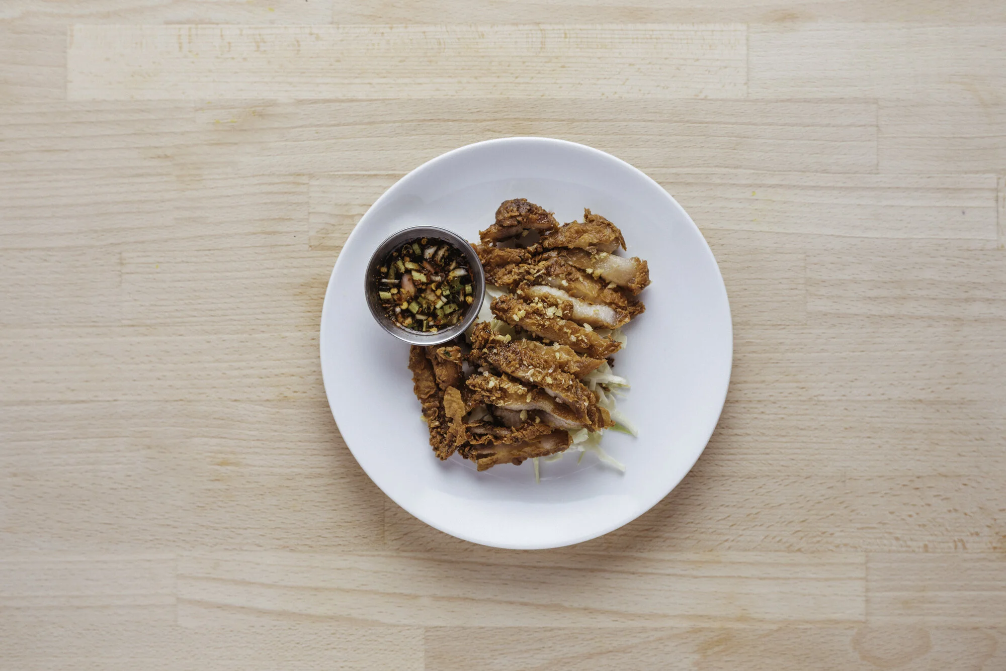  CRISPY PORK BELLY - 11   deep fried pork belly marinated with oyster sauce, soy sauce, garlic, white pepper 