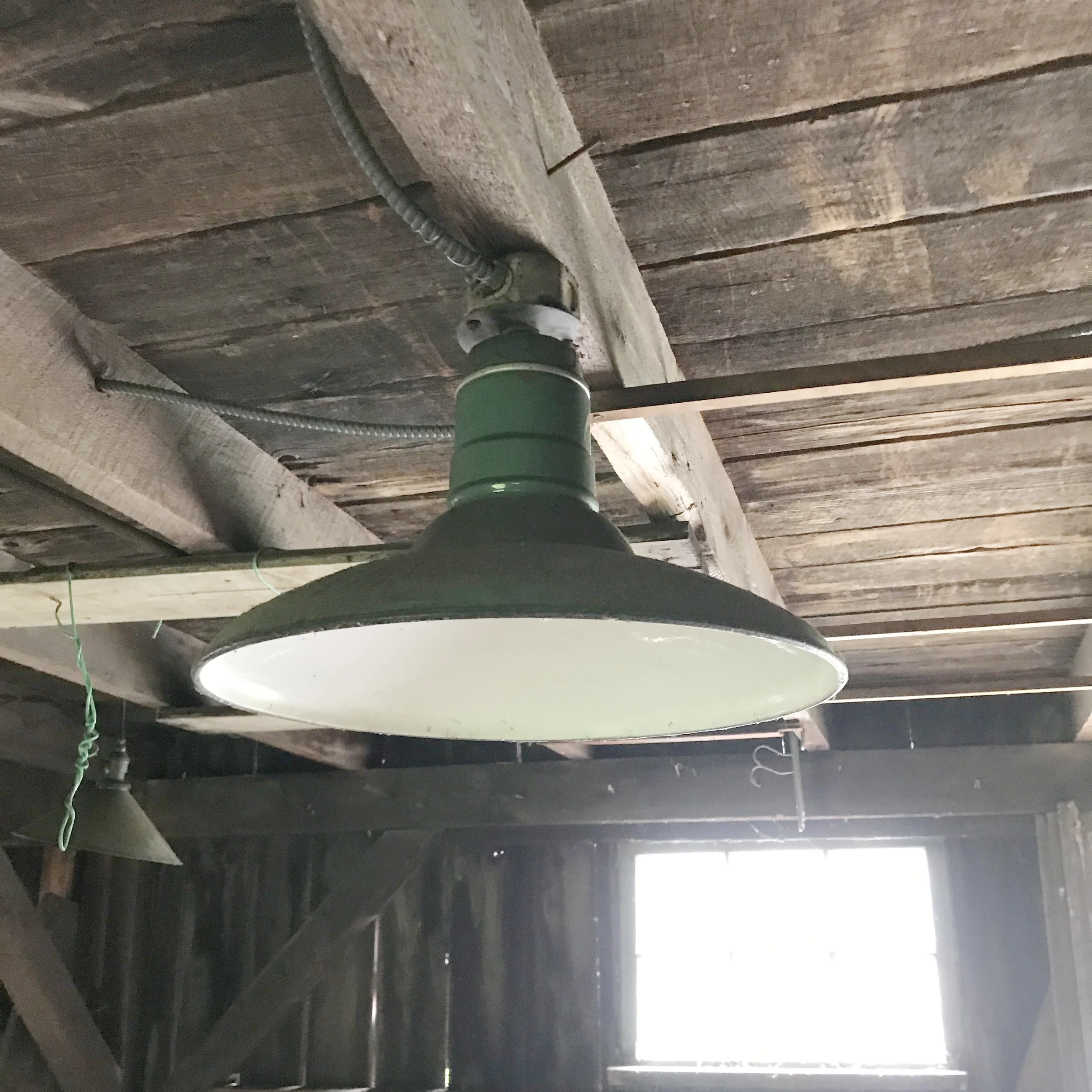 This old Green Barn Light is going on the Front Porch