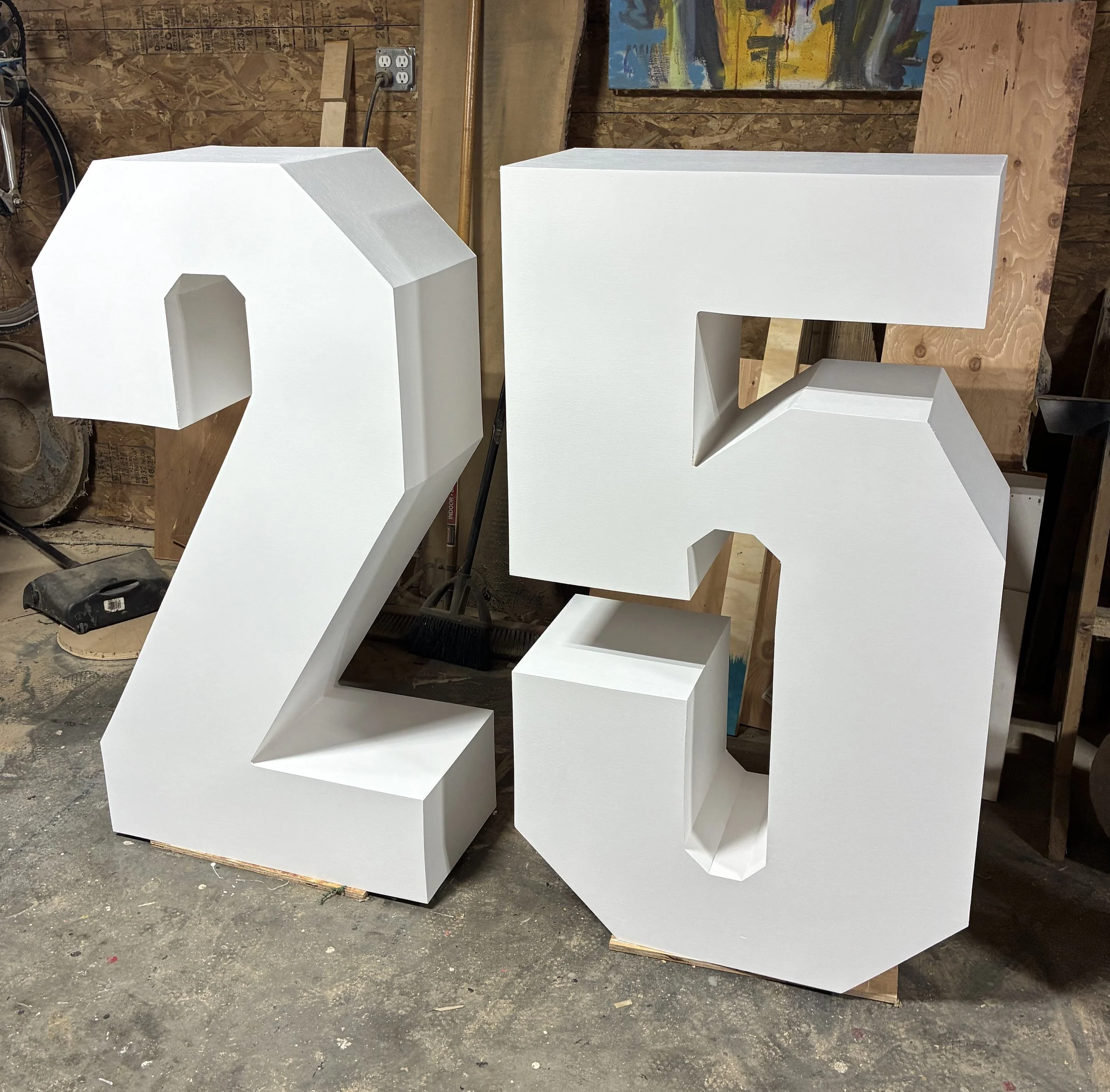 3D 4 foot Wood Event Numbers