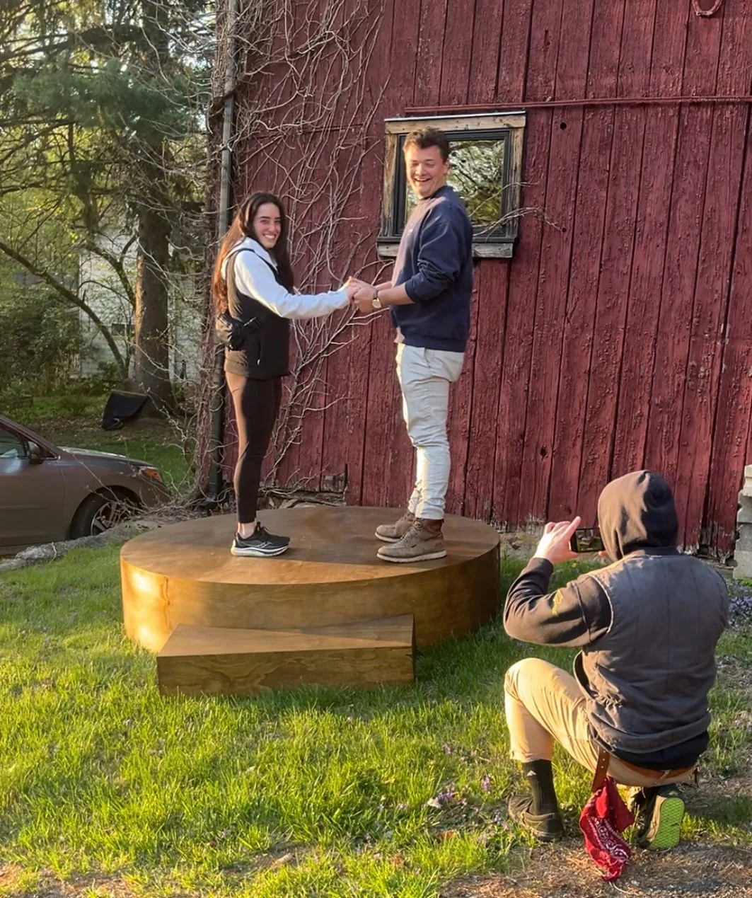 Custom Wood Round Wedding Platform 