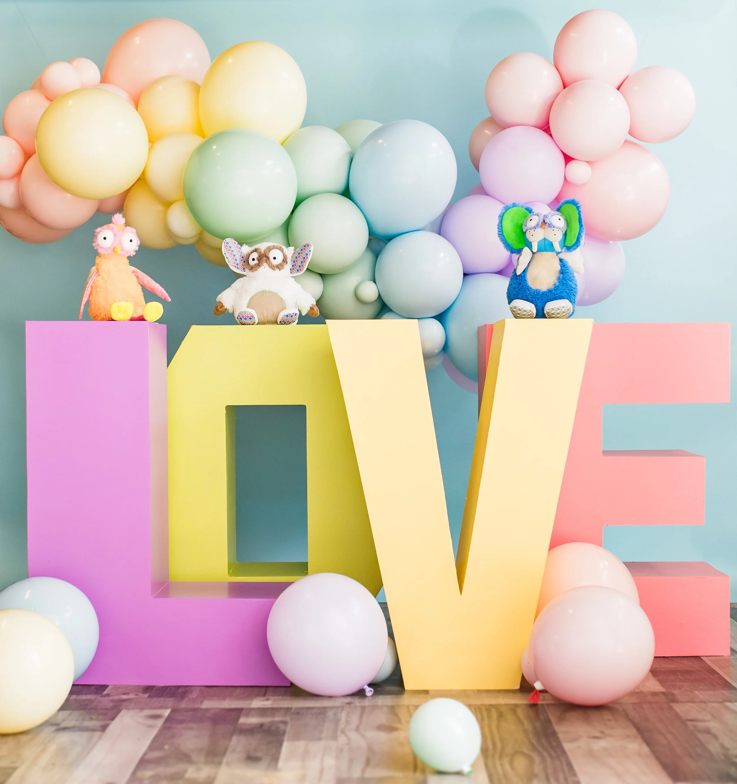 3D Wood LOVE letters for inklings baby small business colorful paint