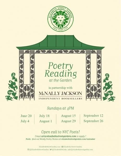 Poetry Reading at the Garden by McNally Jackson