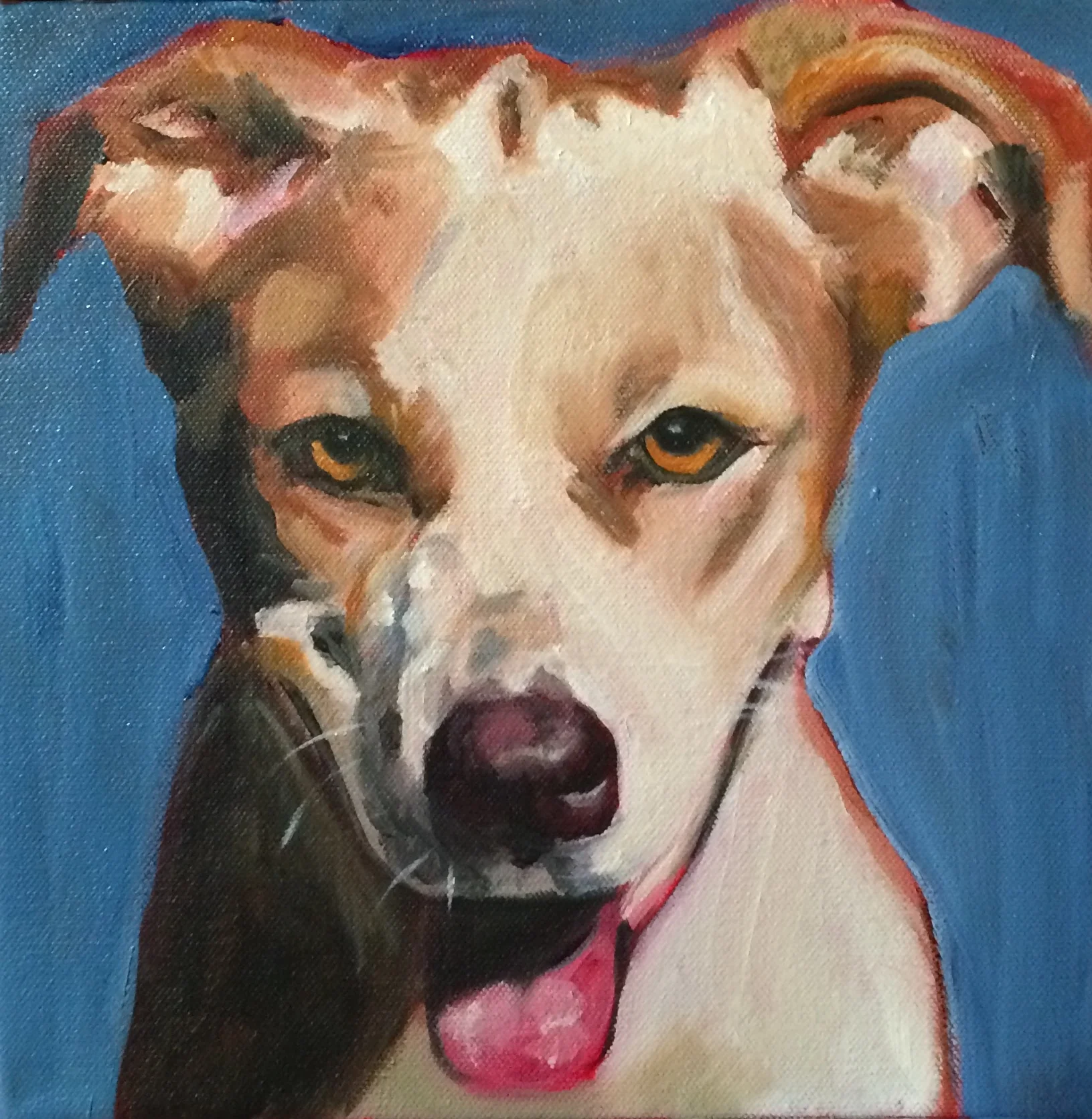 "Mookie" oil on canvas 10 x 10"