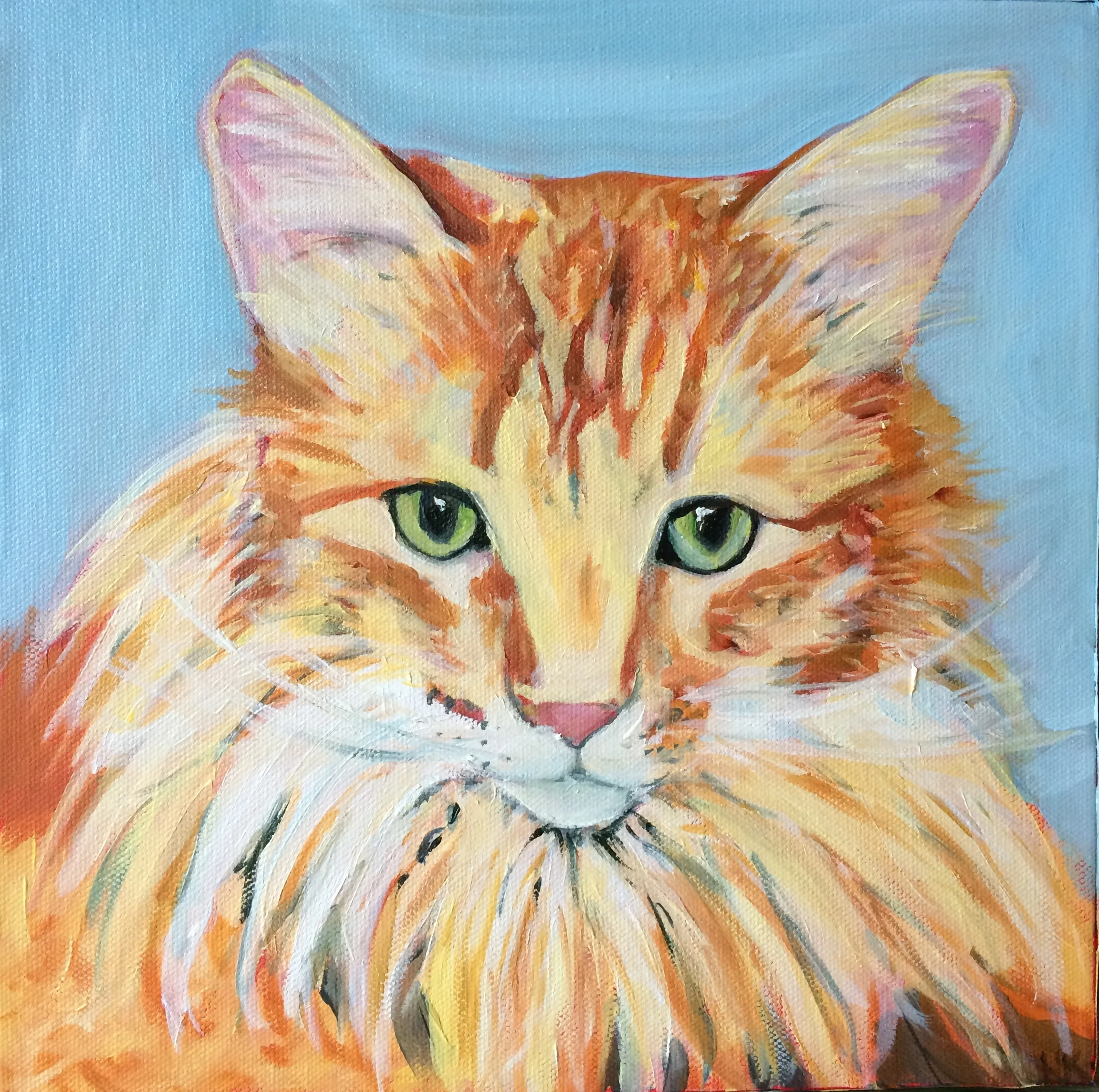 "Leo" oil on canvas 10 x 10"