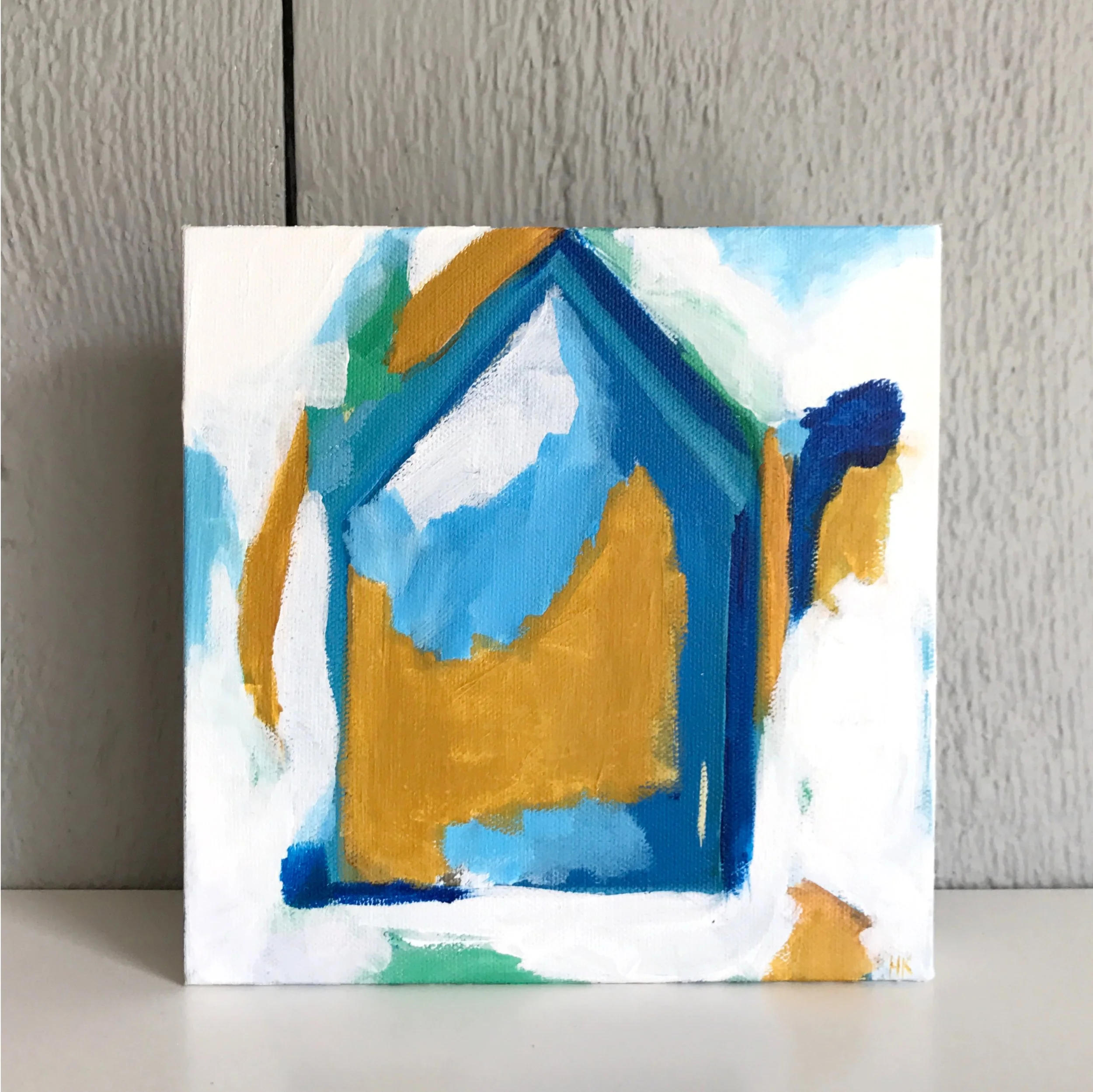 CLUB HOUSE 8x8" acryllic on canvas