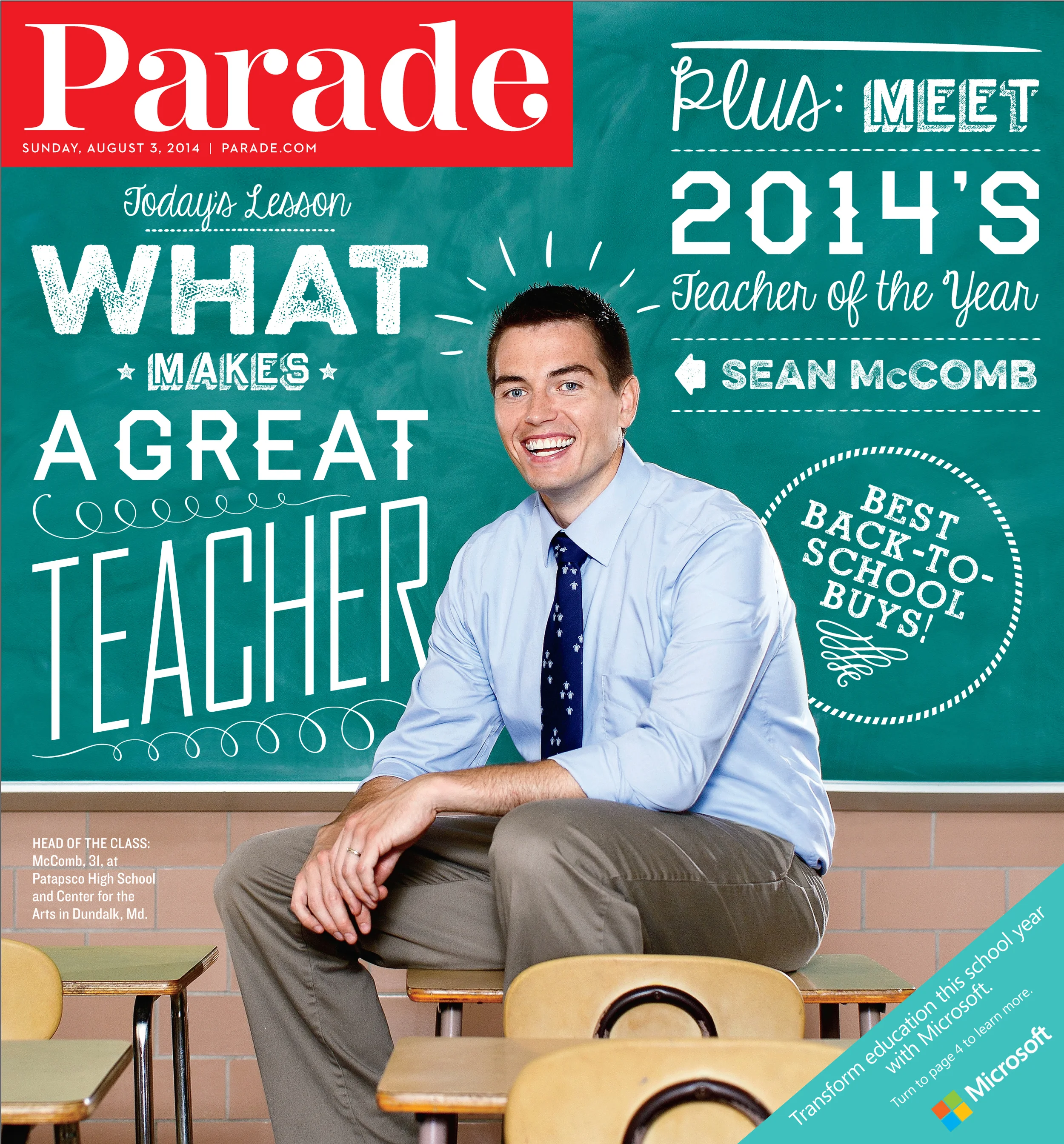 sean mccomb, 2014 national teacher of the year