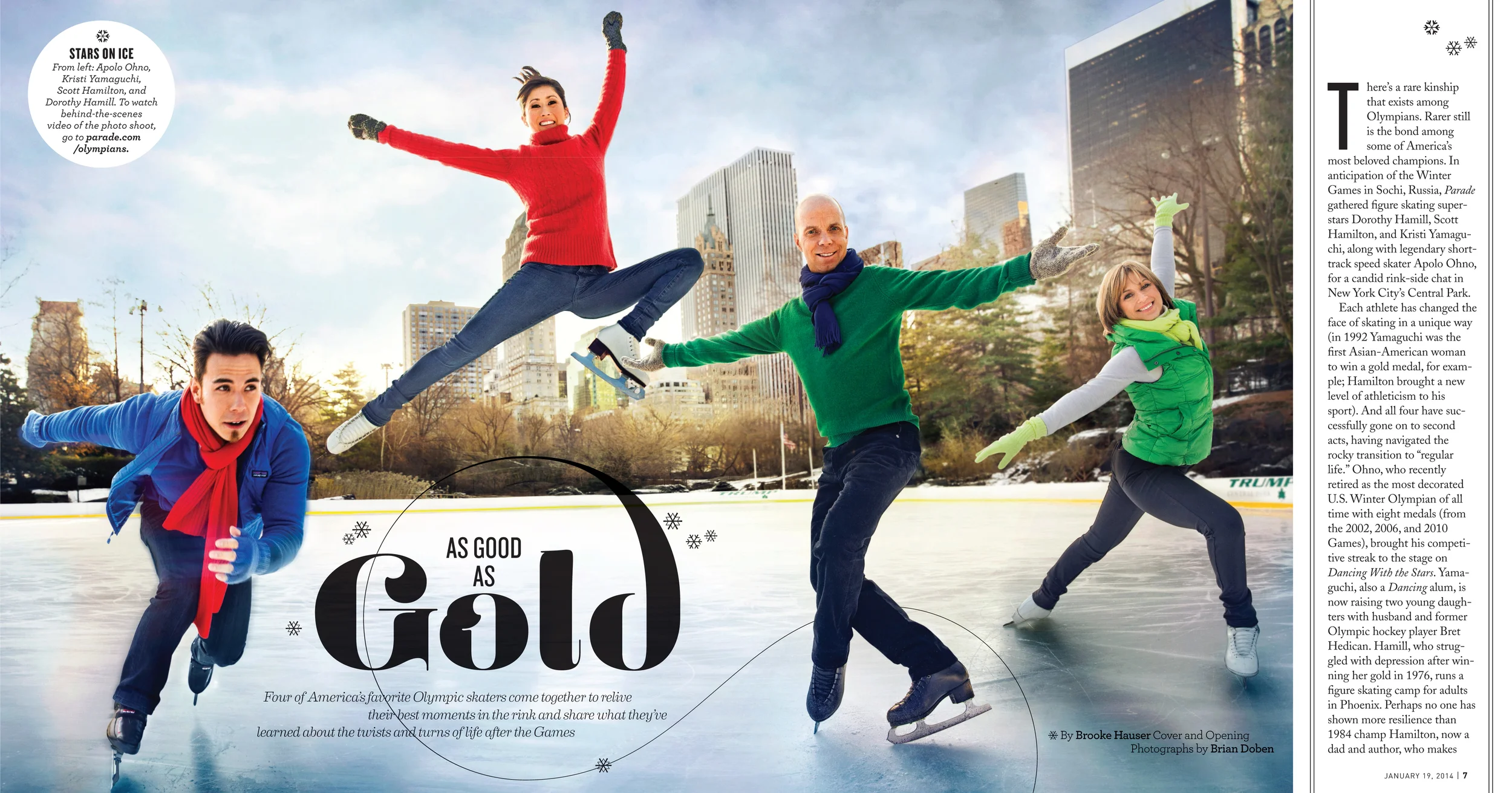 olympic skaters: apolo ohno, dorothy hamill, scott hamilton and kristi yamaguchi