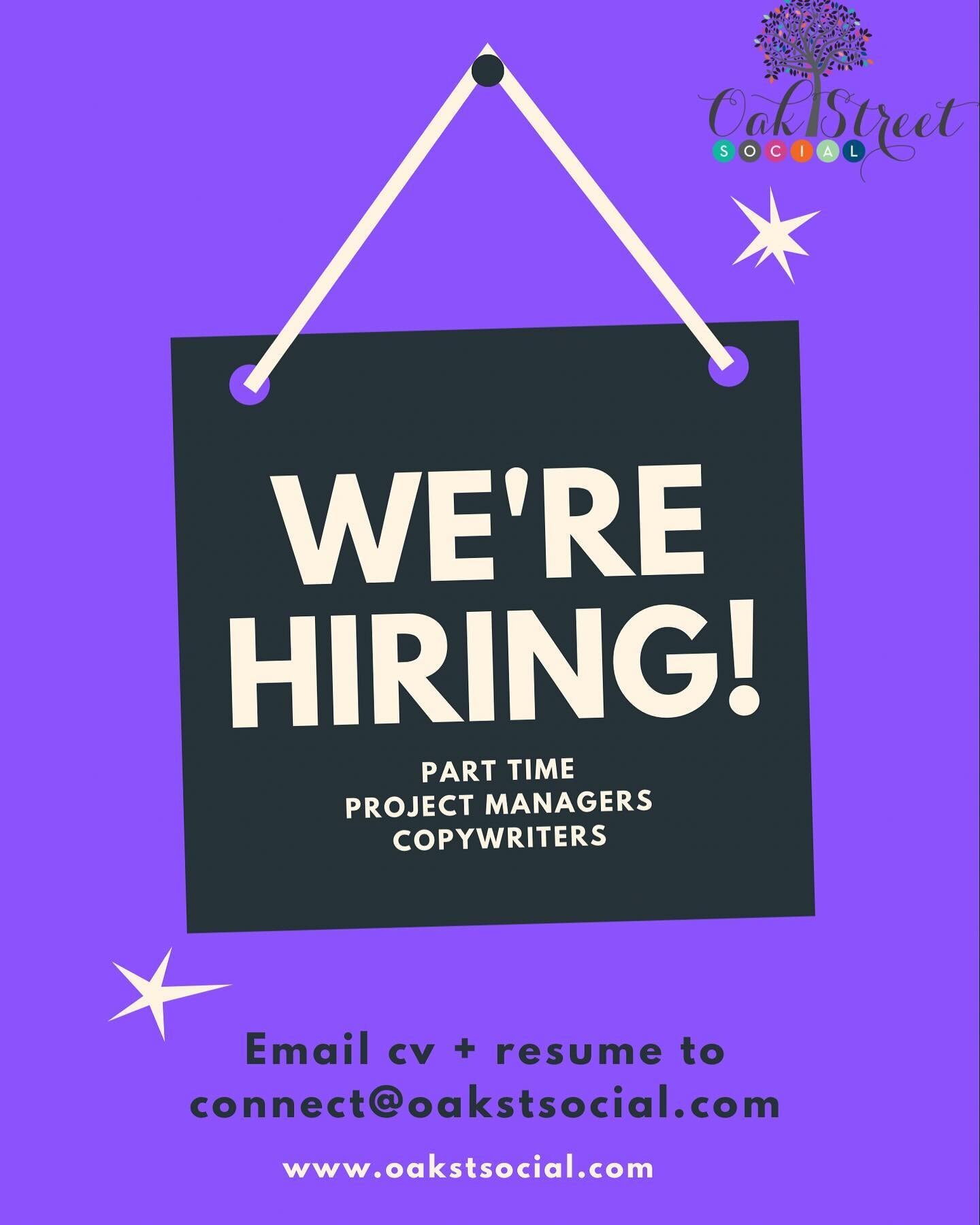 We are fortunate to add one more team member to our growing agency&hellip;at least for now! 💜

Are you an excellent writer, great at time management, charismatic and wildly creative? Let&rsquo;s talk! Send us your CV + resume ASAP! We can&rsquo;t wa