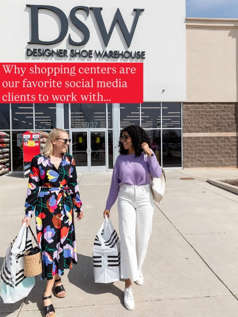 Shopping centers are our love language. 🛍️✨ 

They&rsquo;re content goldmines with endless opportunities to create scroll-stopping social media. We love transforming foot traffic into digital buzz and helping centers build vibrant online communities
