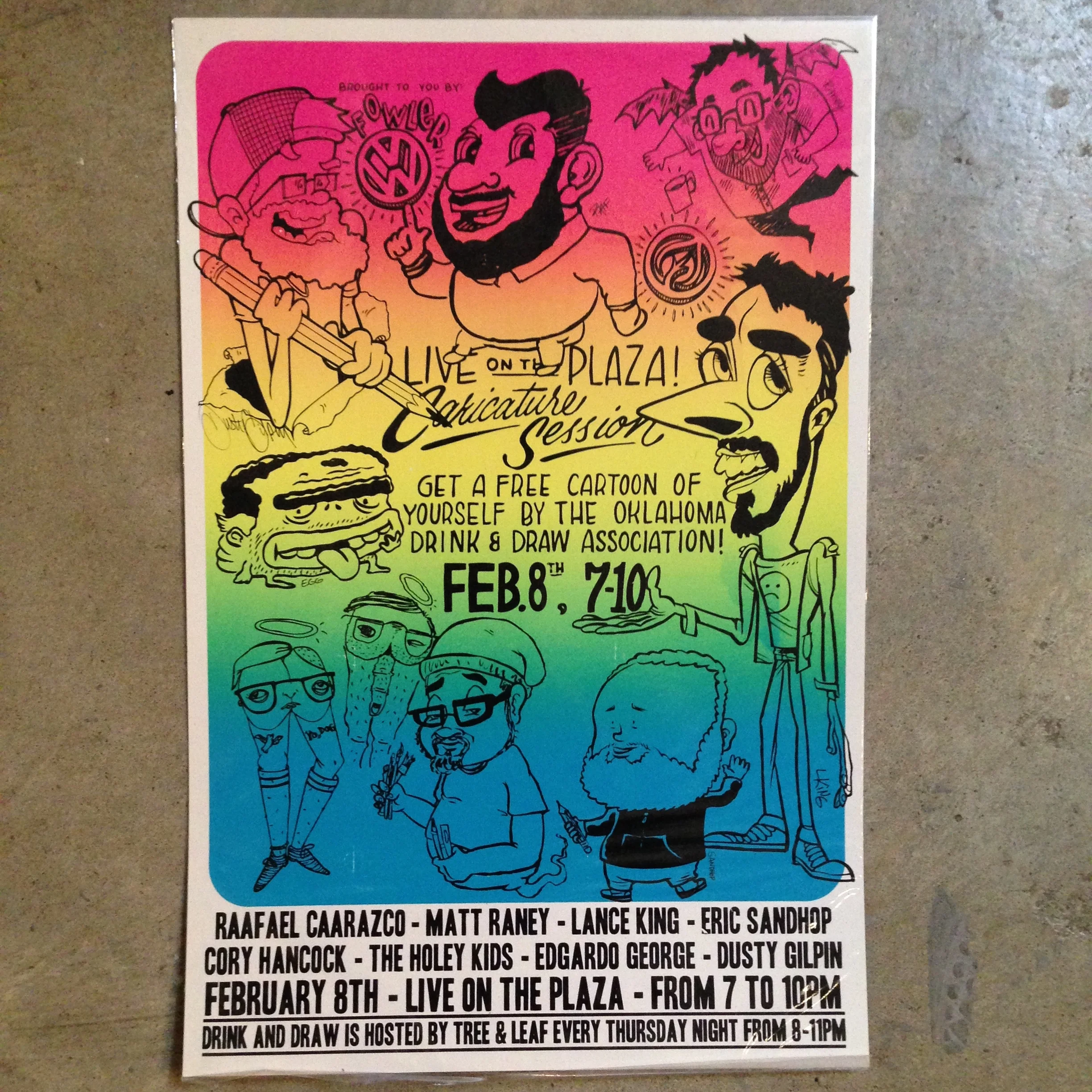 Art by The Drink & Draw Crew Printing by Dusty Gilpin